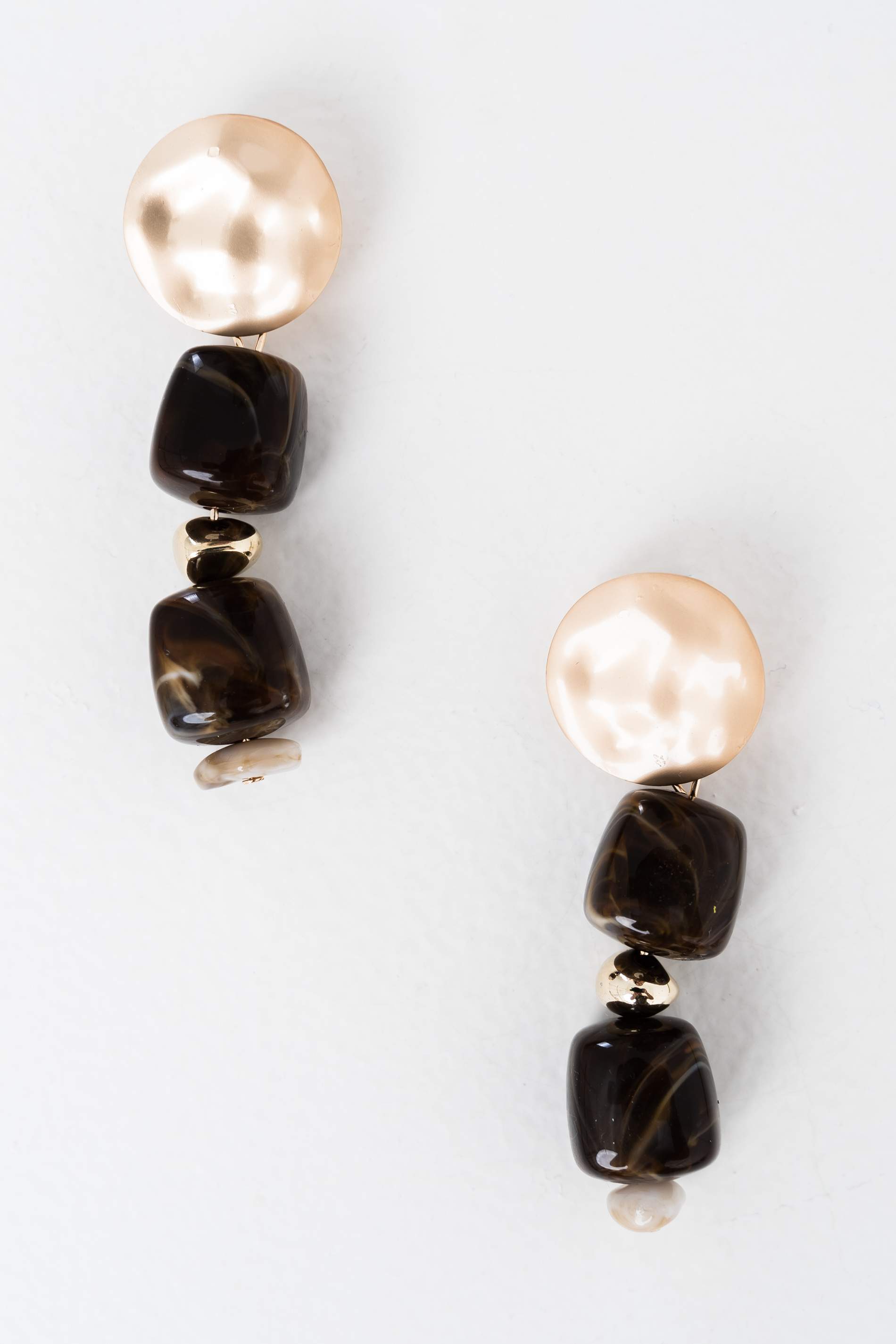 PENDIENTES PIEDRAS MARMOLEADAS