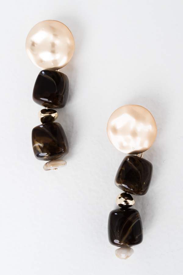 PENDIENTES PIEDRAS MARMOLEADAS