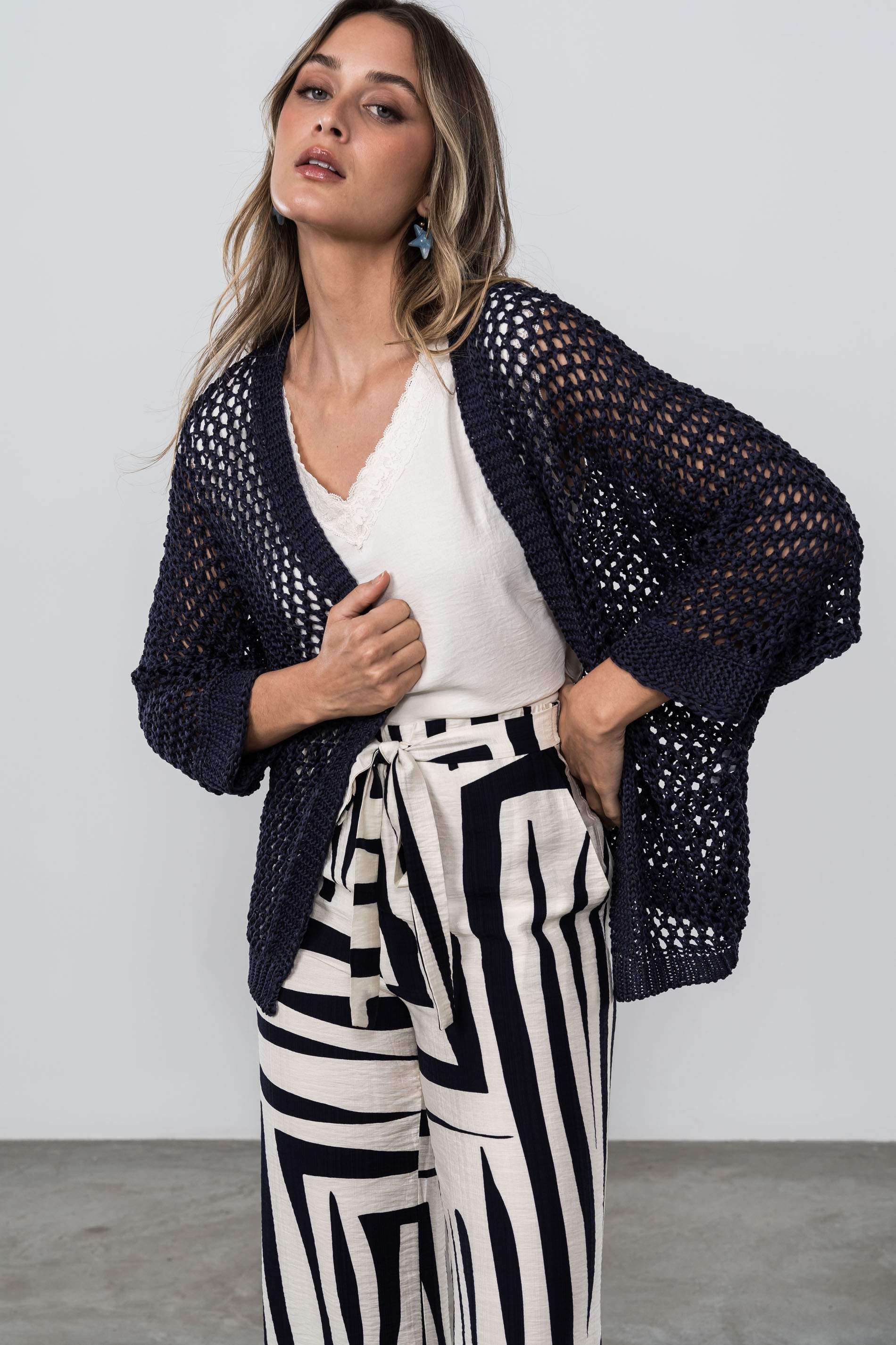 BLUSA ENCAJE M/SISA CRUDO