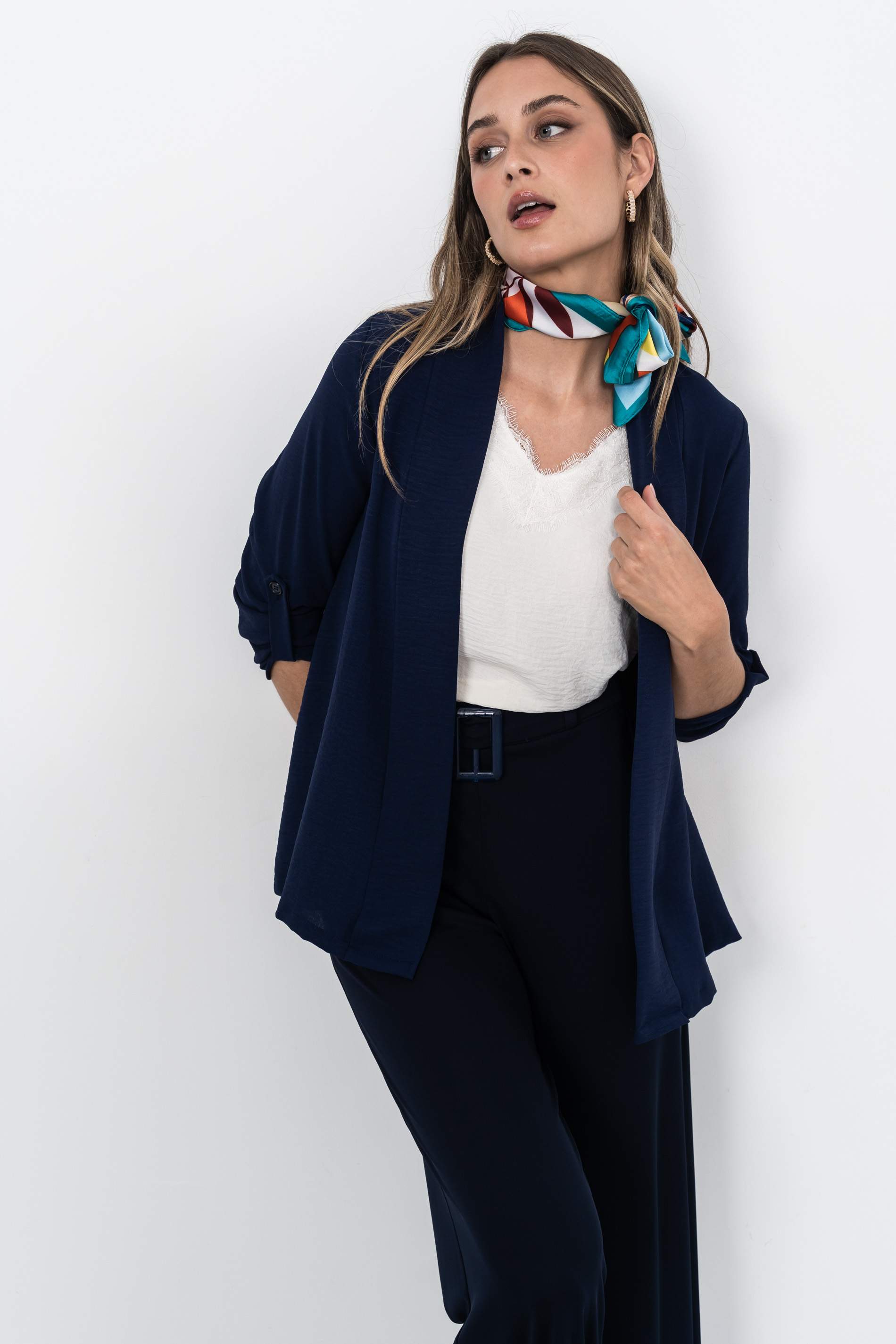 BLUSA ENCAJE MANGA FRANCESA CRUDO