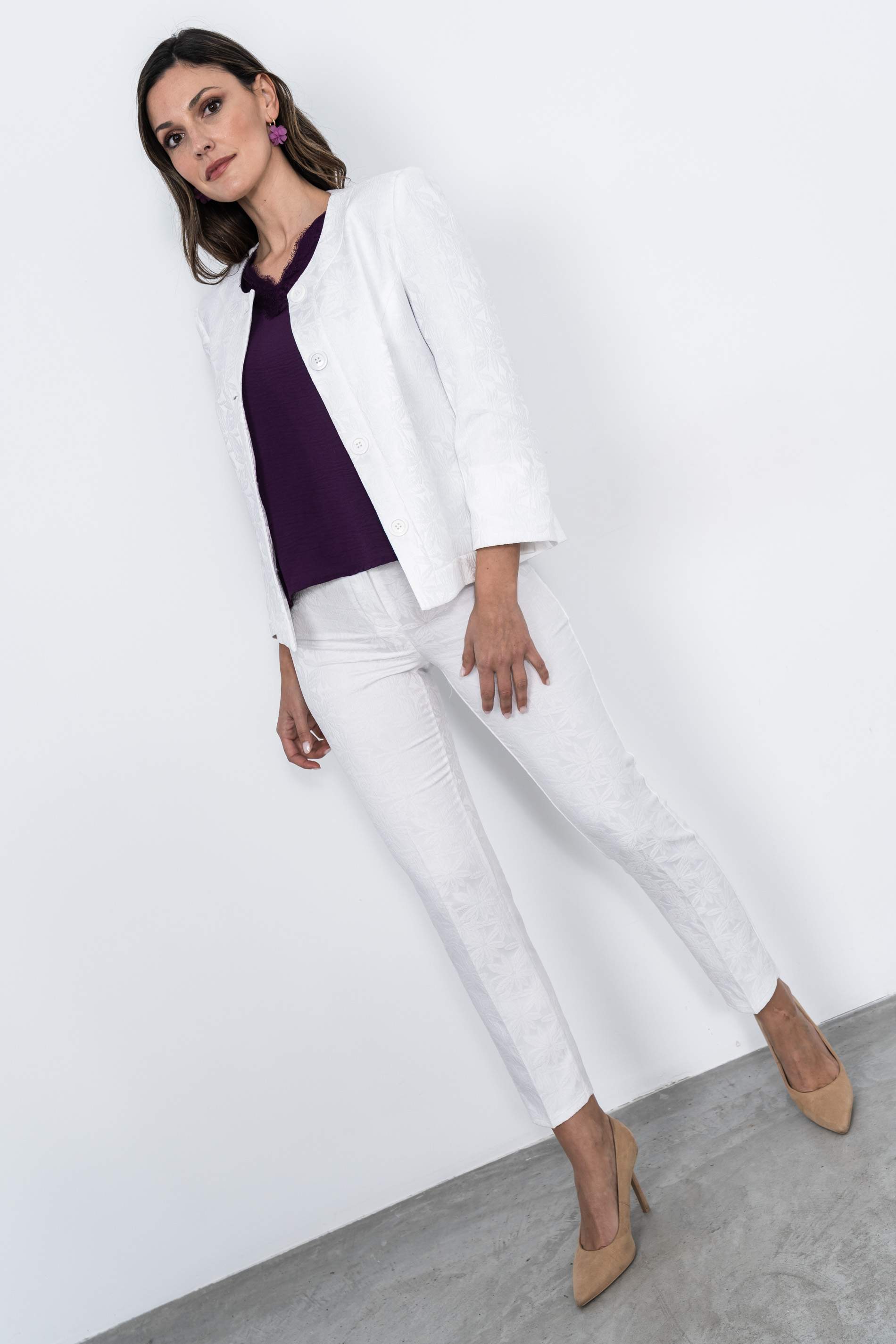 BLUSA ENCAJE MANGA FRANCESA