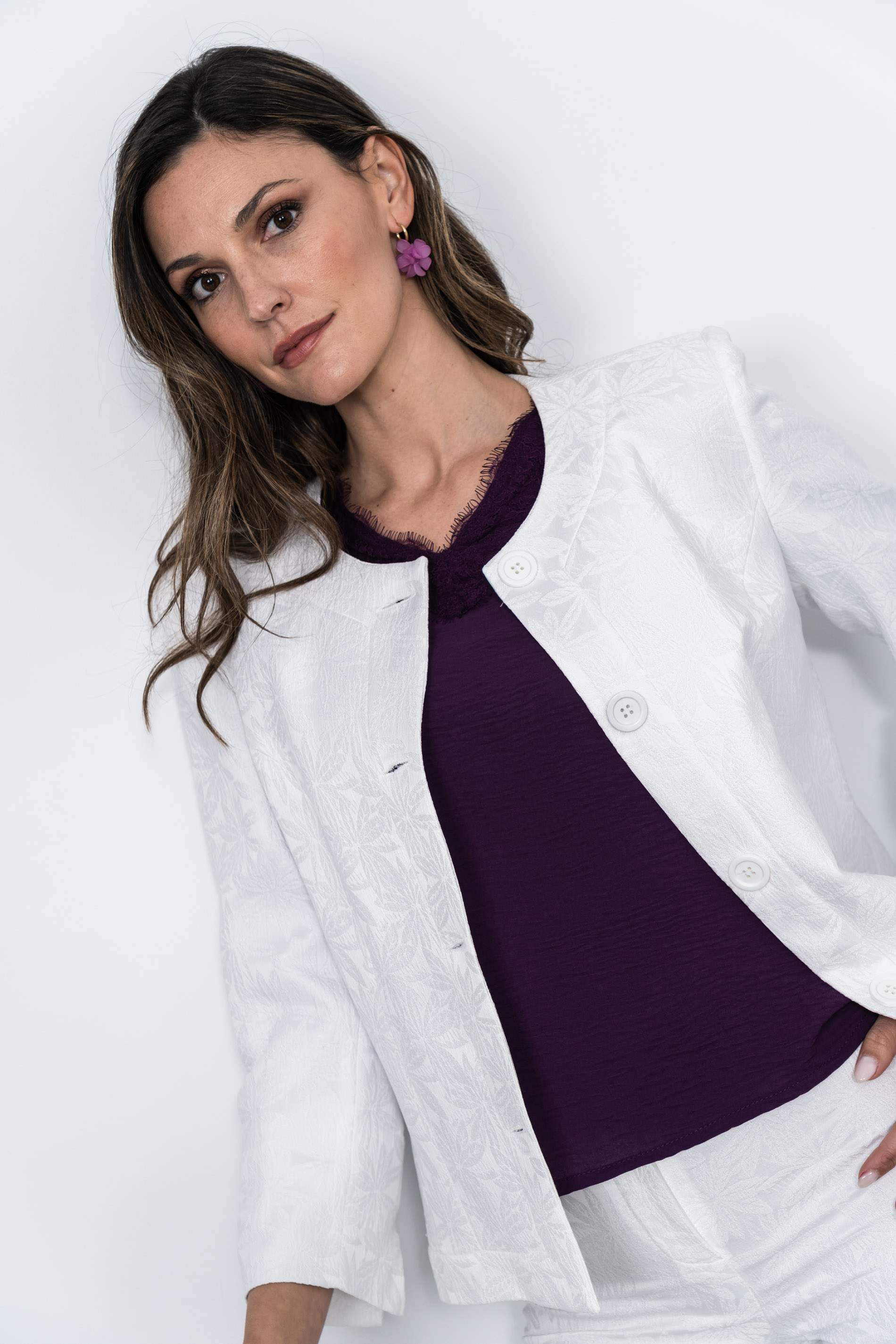 BLUSA ENCAJE MANGA FRANCESA