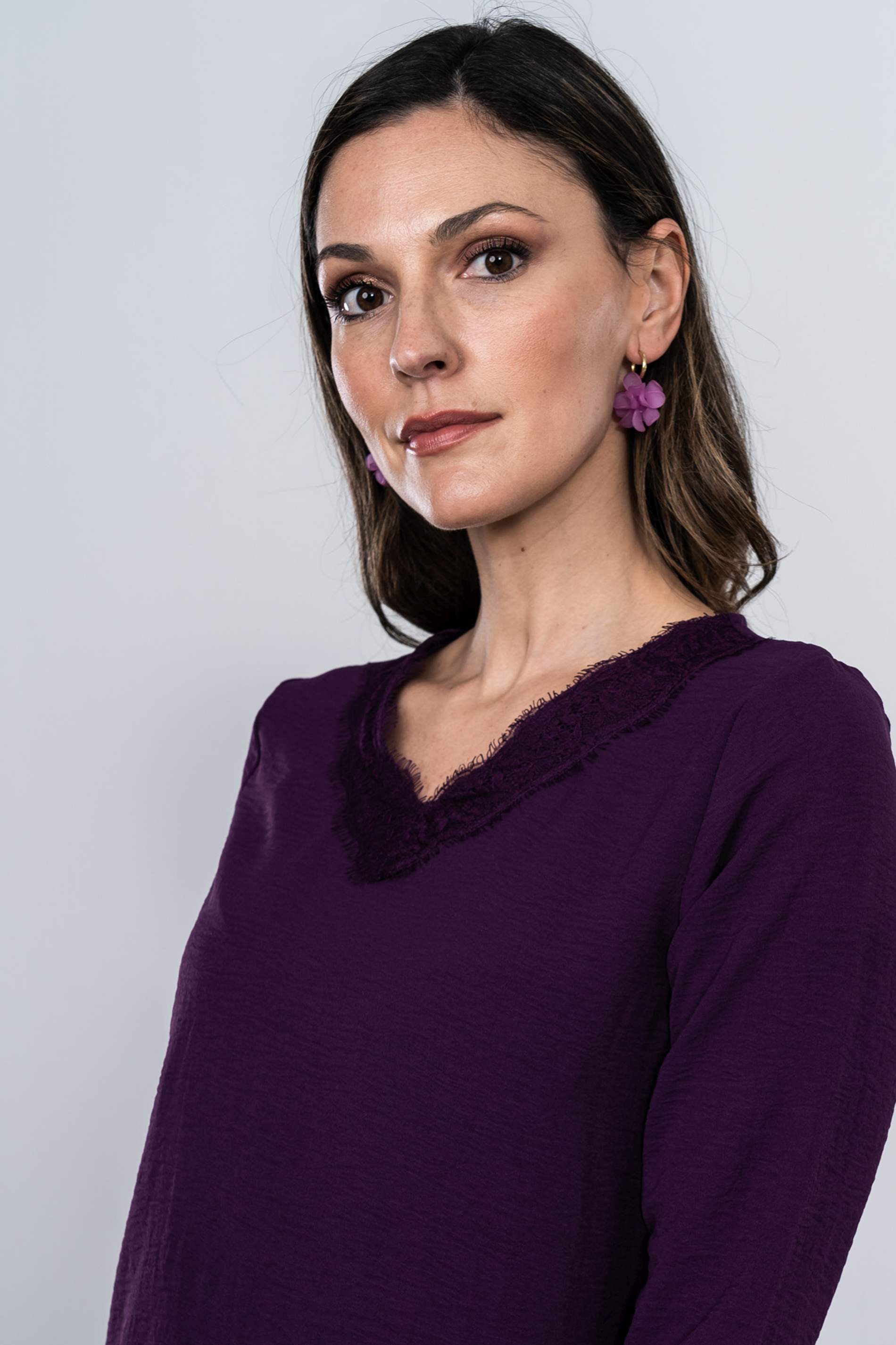 BLUSA ENCAJE MANGA FRANCESA