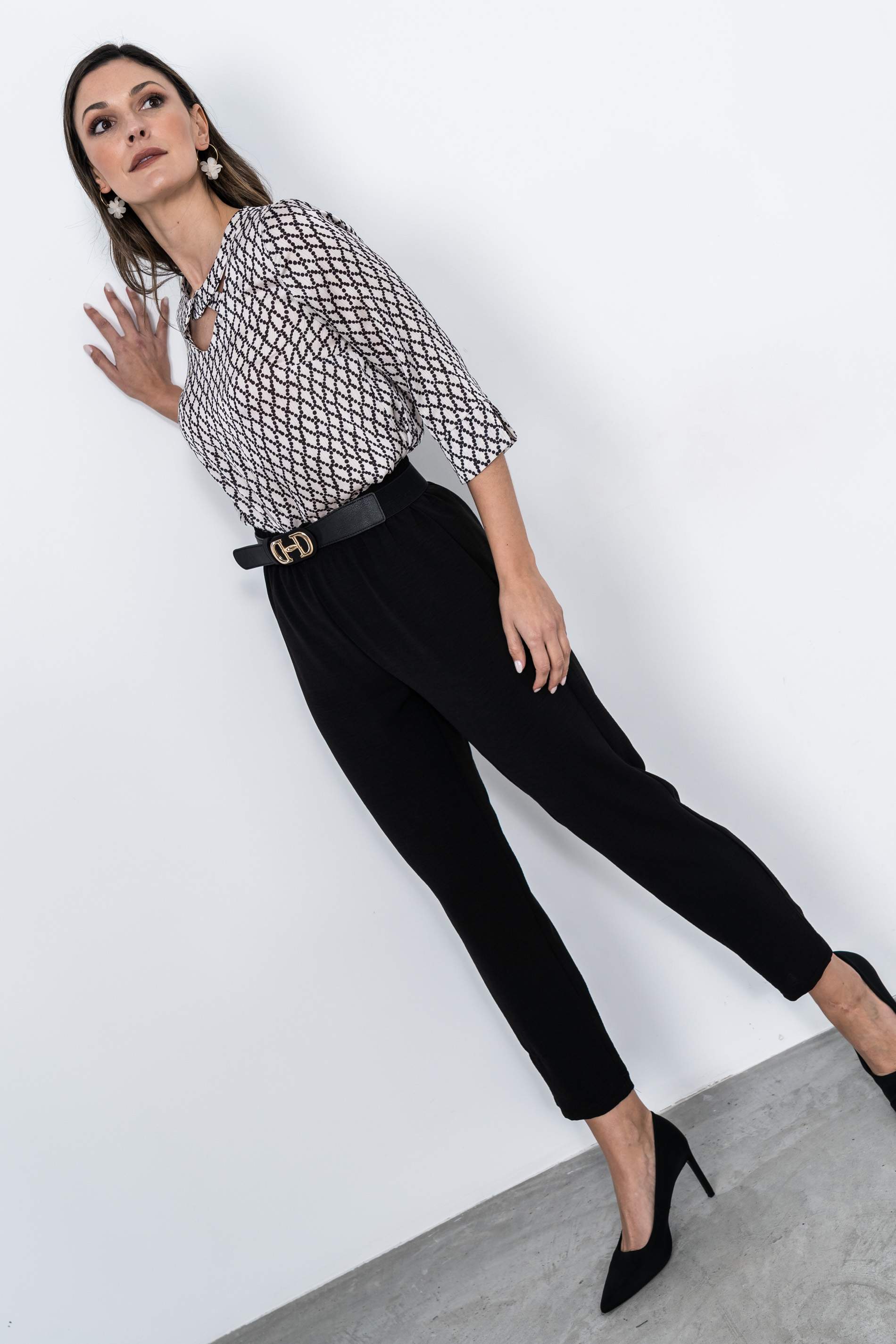 PANTALÓN HOLGADO CORDÓN NEGRO