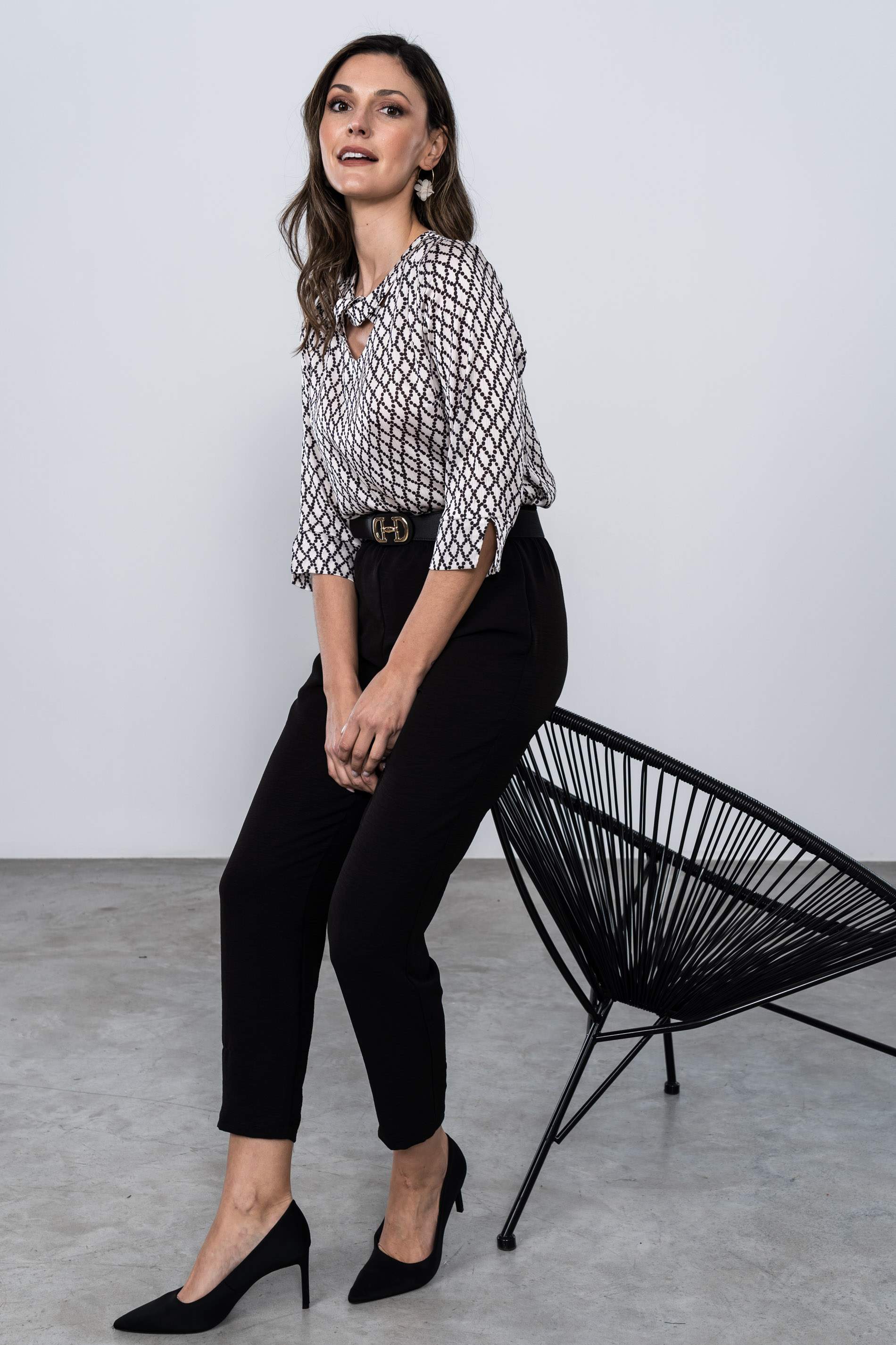 PANTALÓN HOLGADO CORDÓN NEGRO