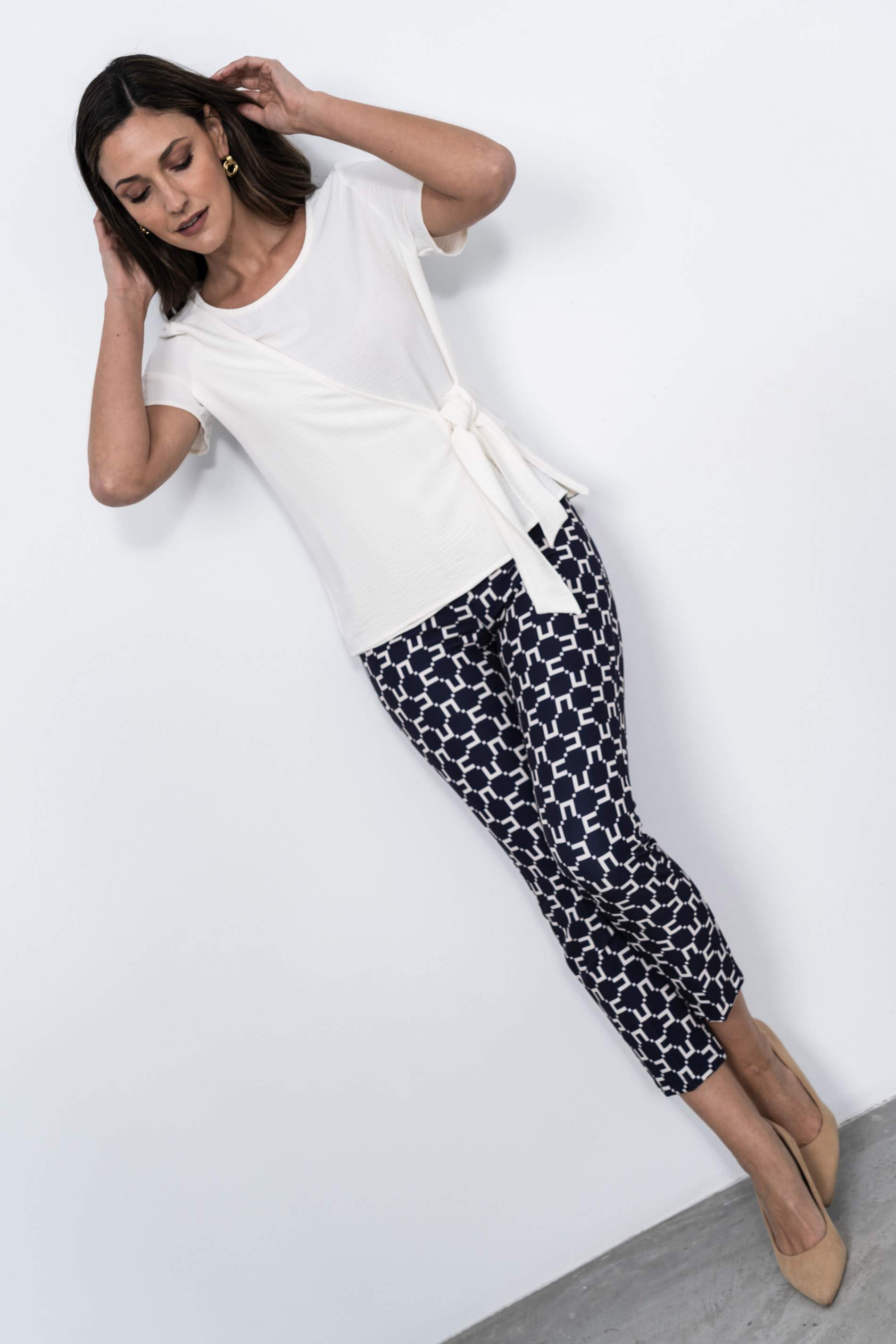 BLUSA EFECTO CRUZADO CRUDO