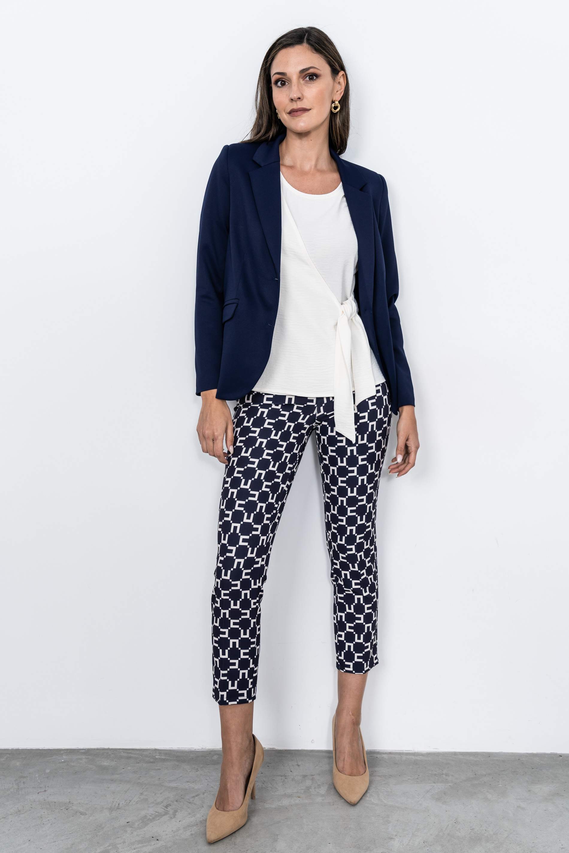 BLUSA EFECTO CRUZADO CRUDO