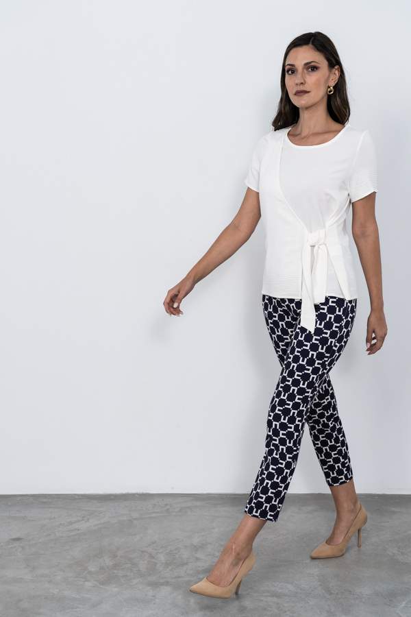 BLUSA EFECTO CRUZADO CRUDO