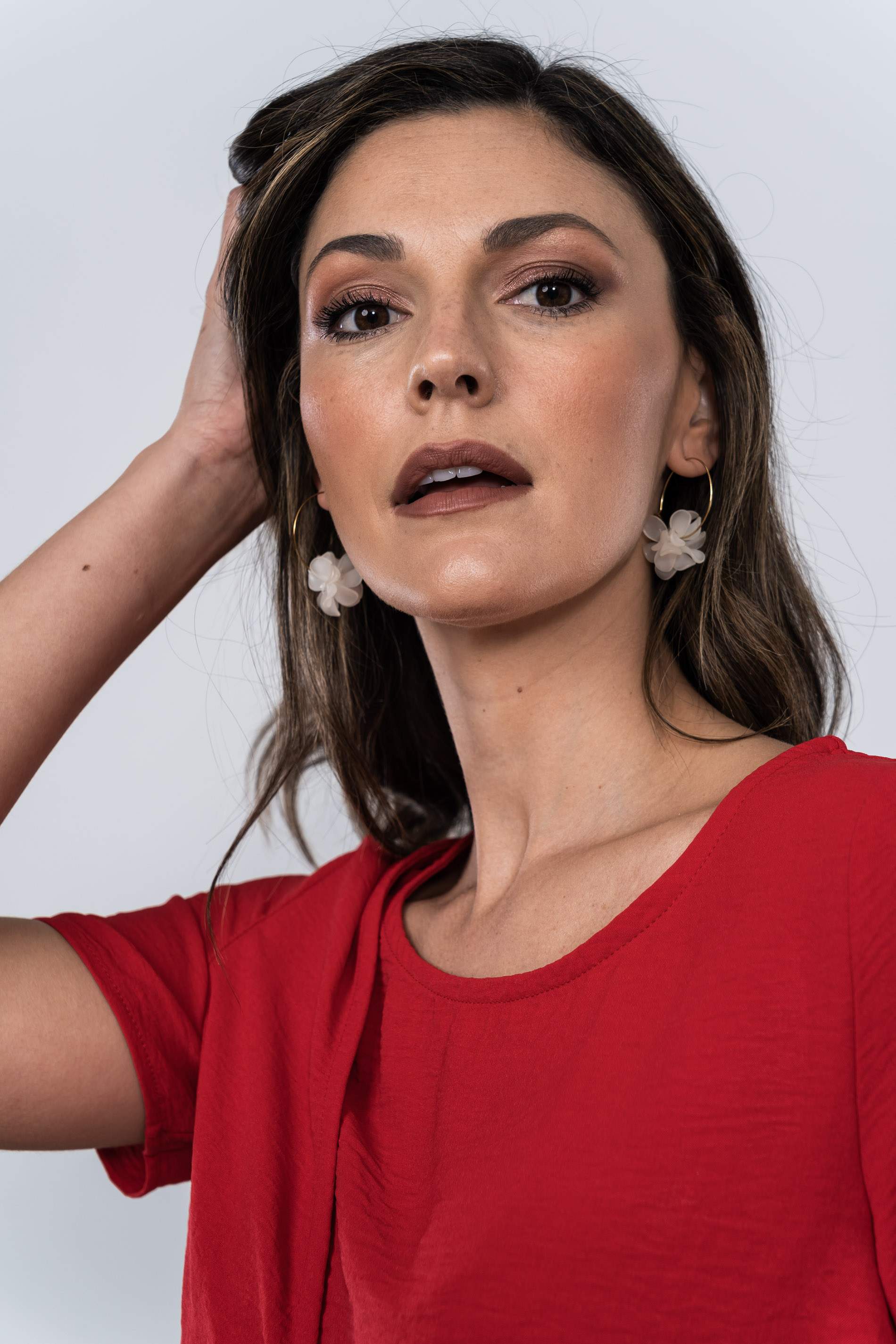 BLUSA EFECTO CRUZADO ROJO