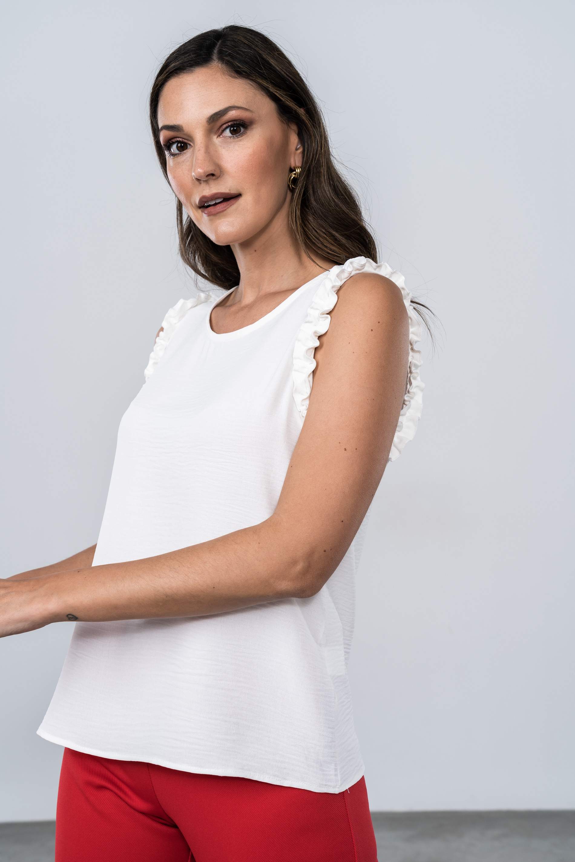 BLUSA SISAS VOLANTITOS BLANCO