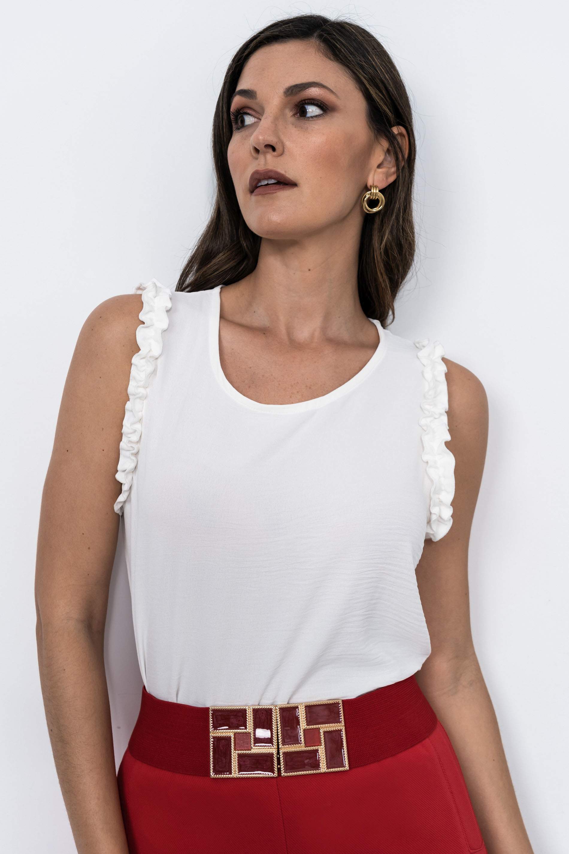 BLUSA SISAS VOLANTITOS BLANCO