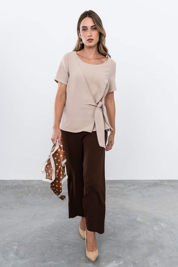 PANTALÓN HOLGADO RECTO MARRÓN