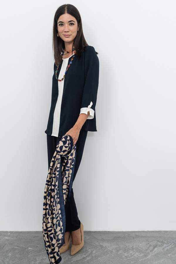 PANTALÓN HOLGADO RECTO MARINO