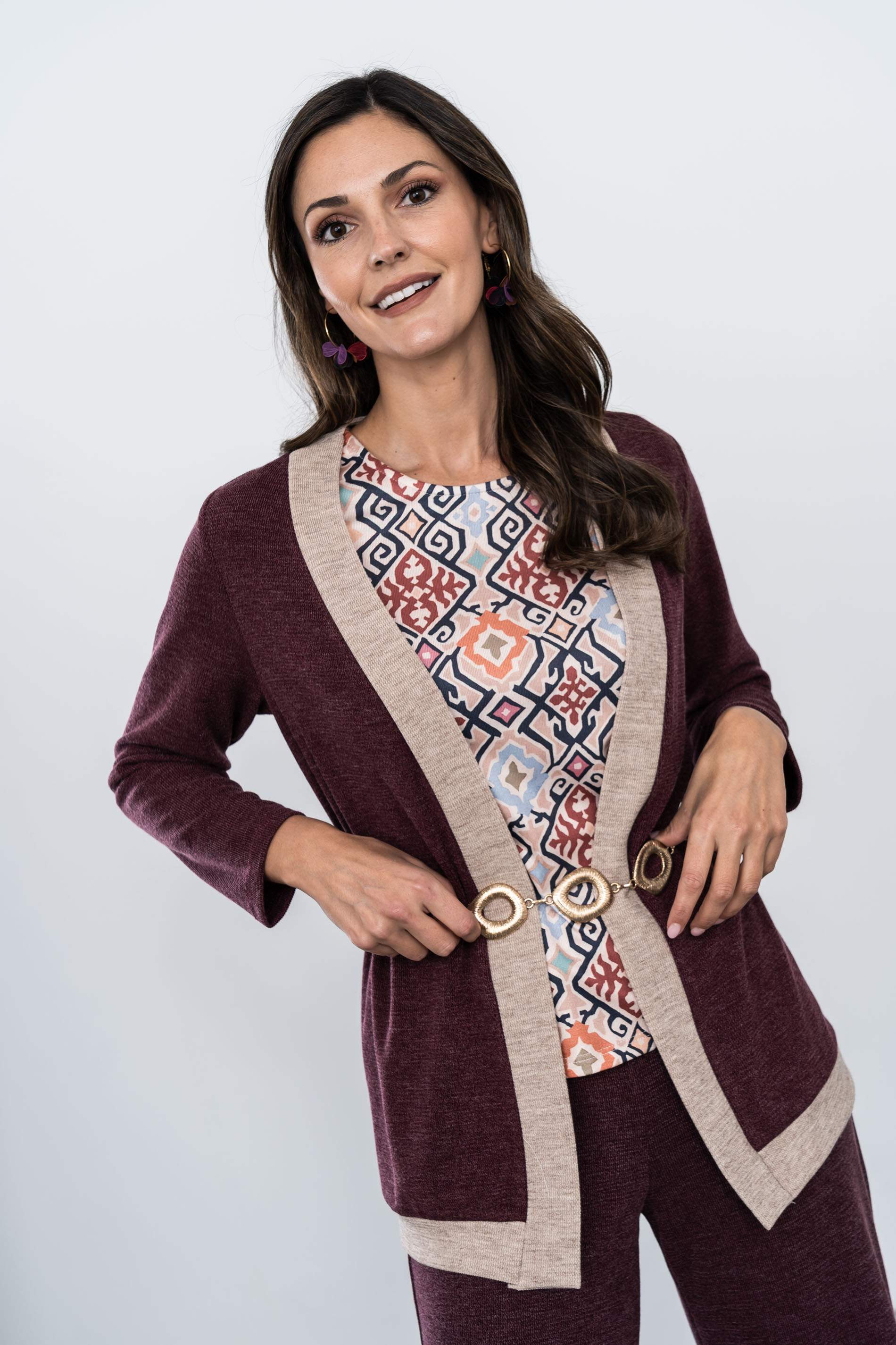 CINTURÓN CADENA OVALADA METALIZADA