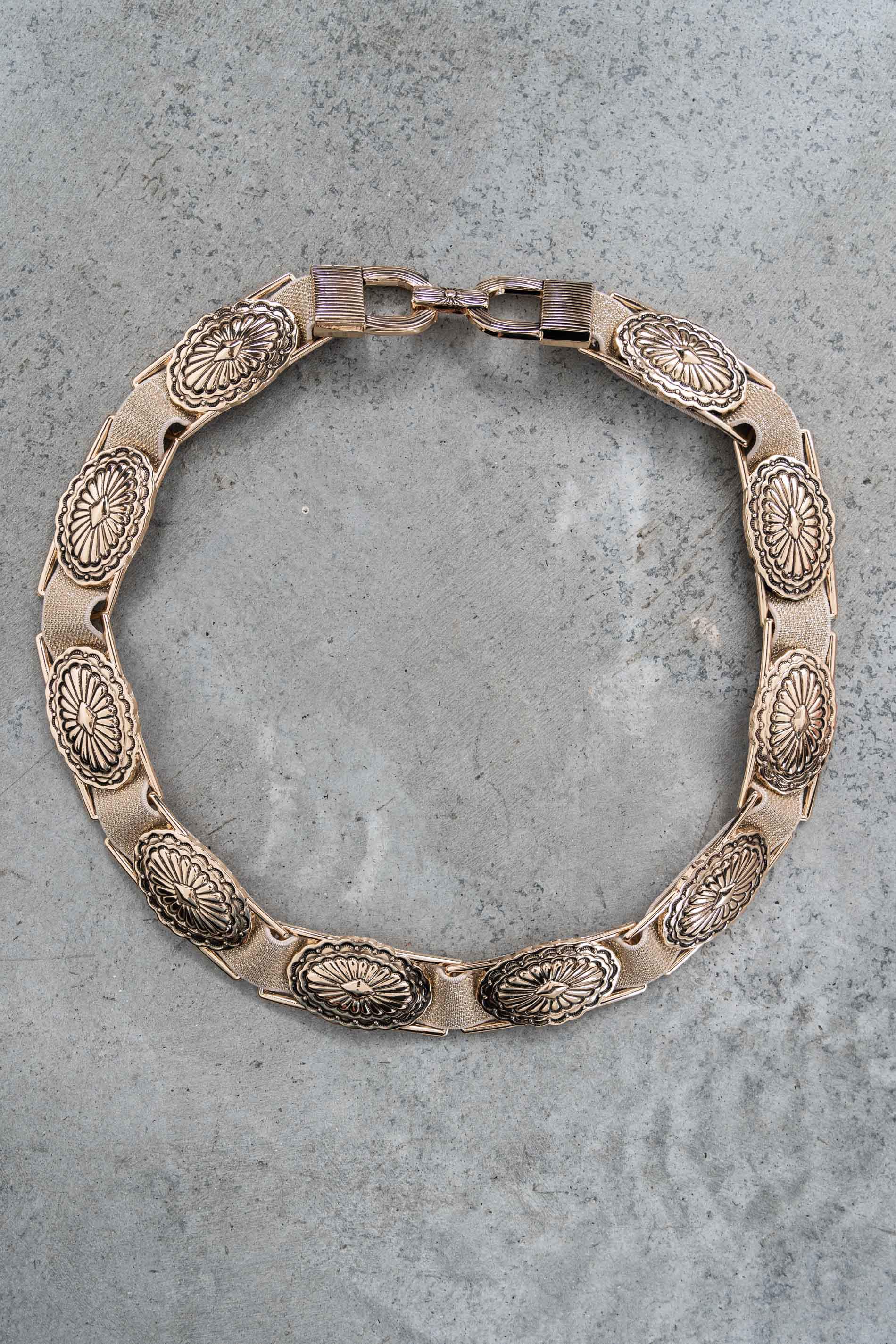 CINTURÓN ELÁSTICO FLOR LUREX