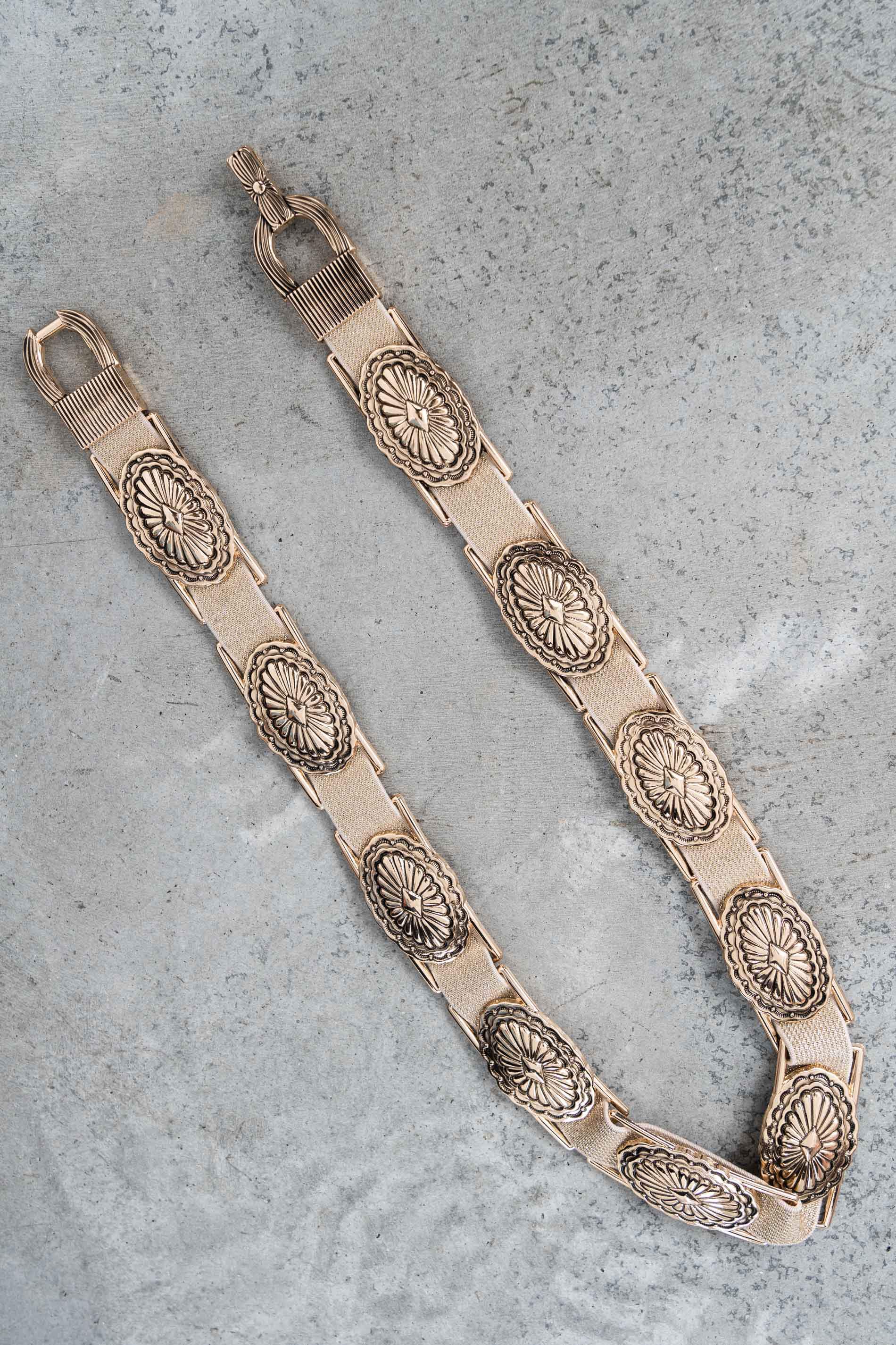 CINTURÓN ELÁSTICO FLOR LUREX