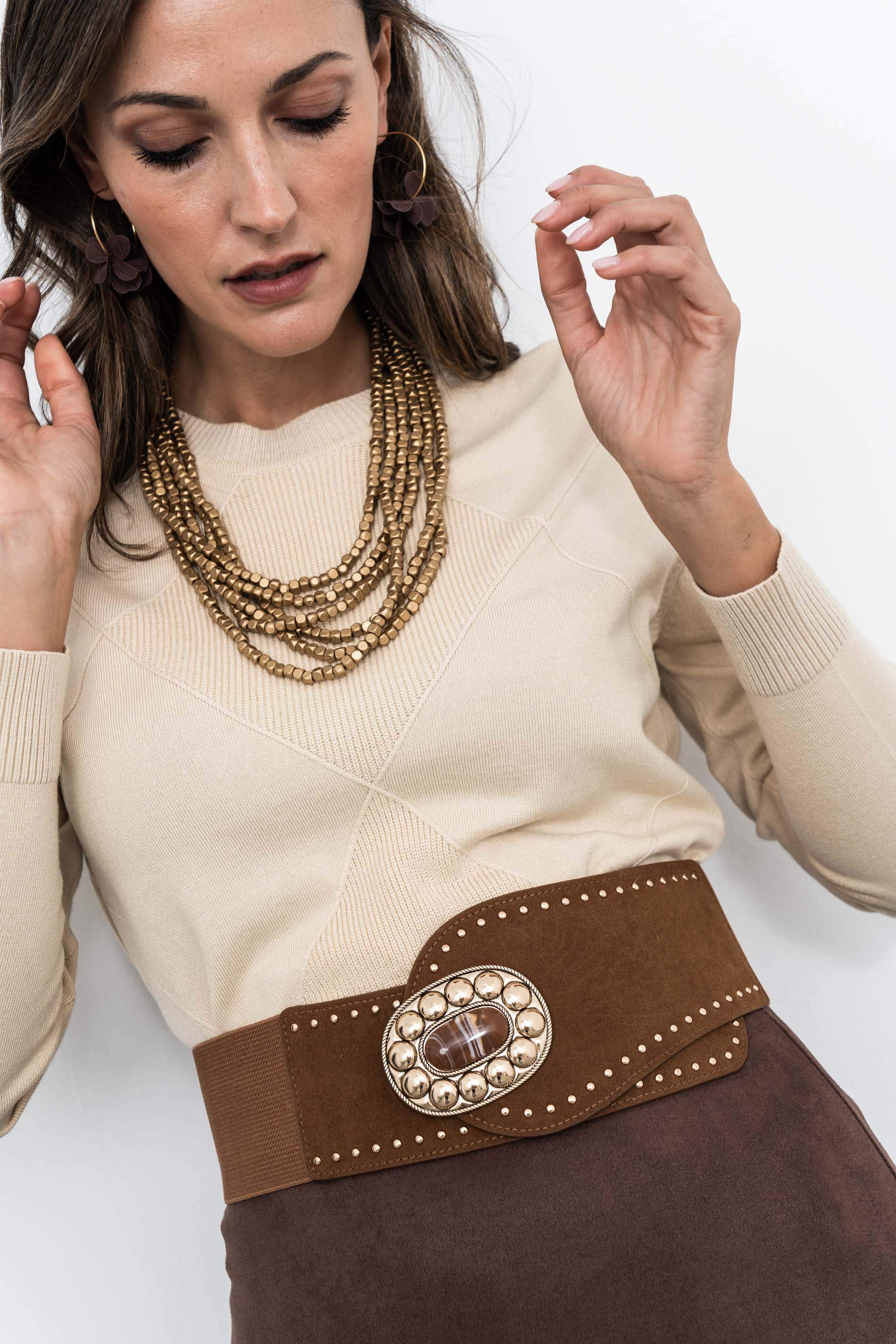 CINTURÓN ELÁSTICO HEBILLA PIEDRA