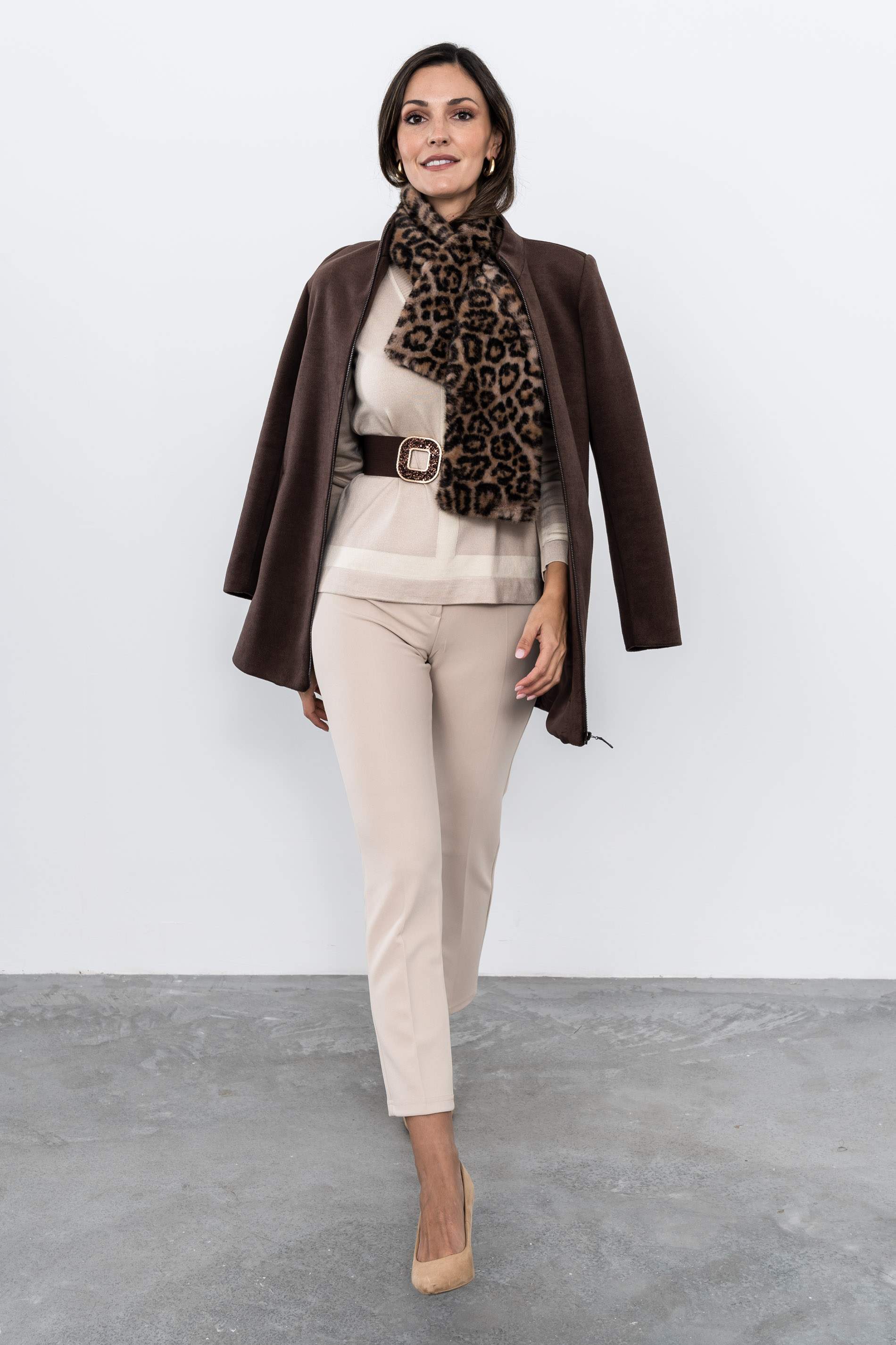 BUFANDA OJAL ANIMAL CAMEL