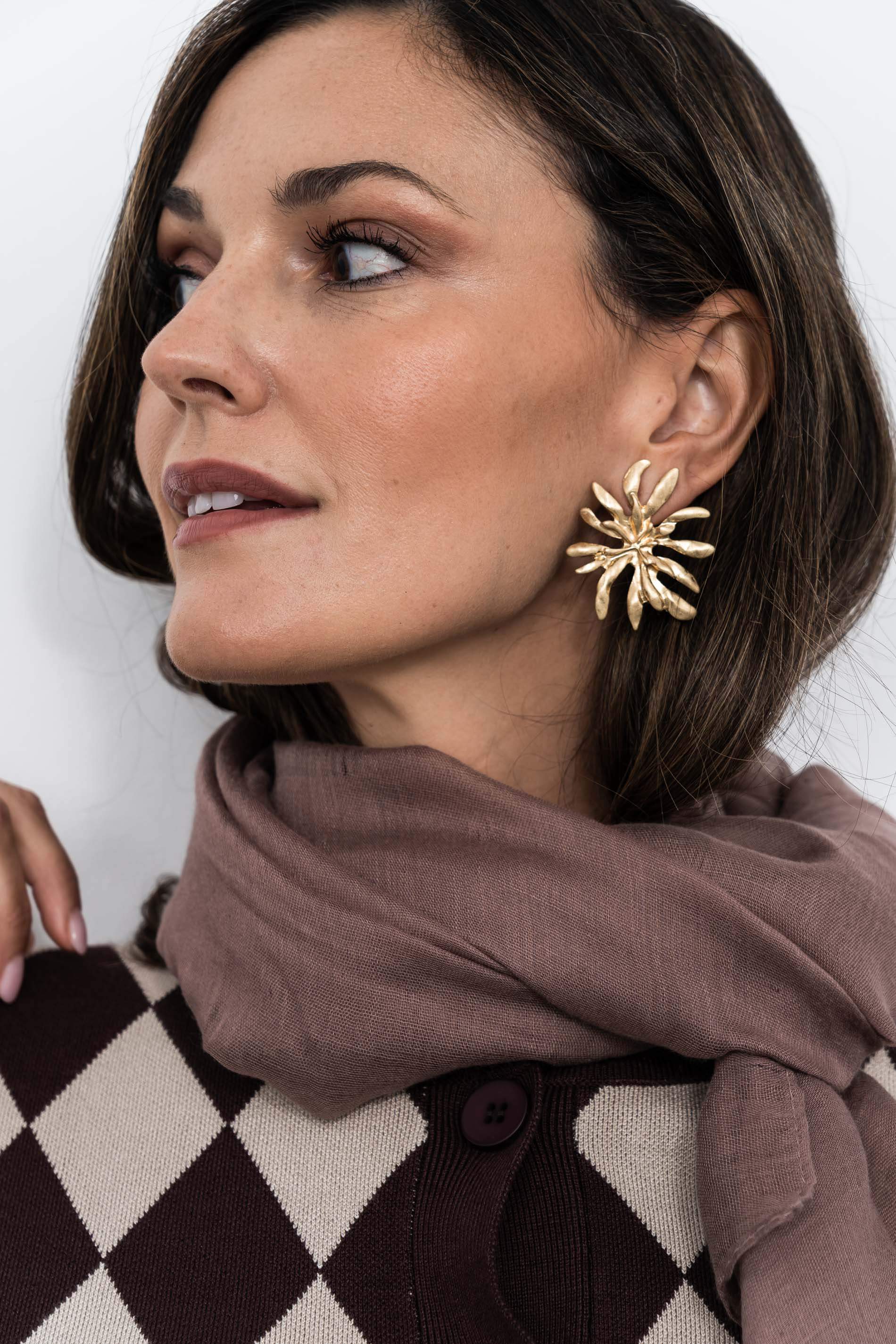 PENDIENTE FLOR HOJAS