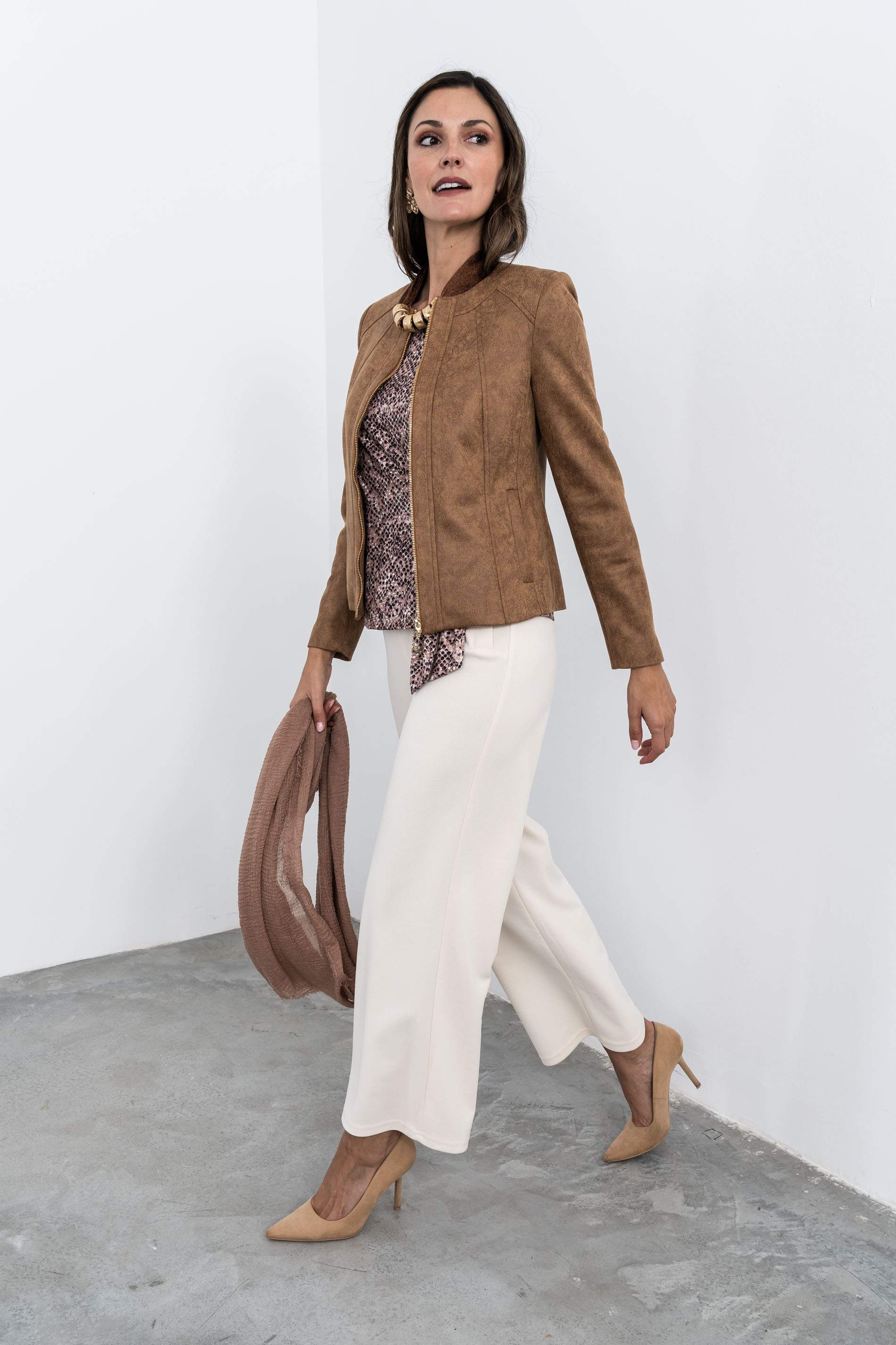 COLLAR MALLA PIEZAS COBRE