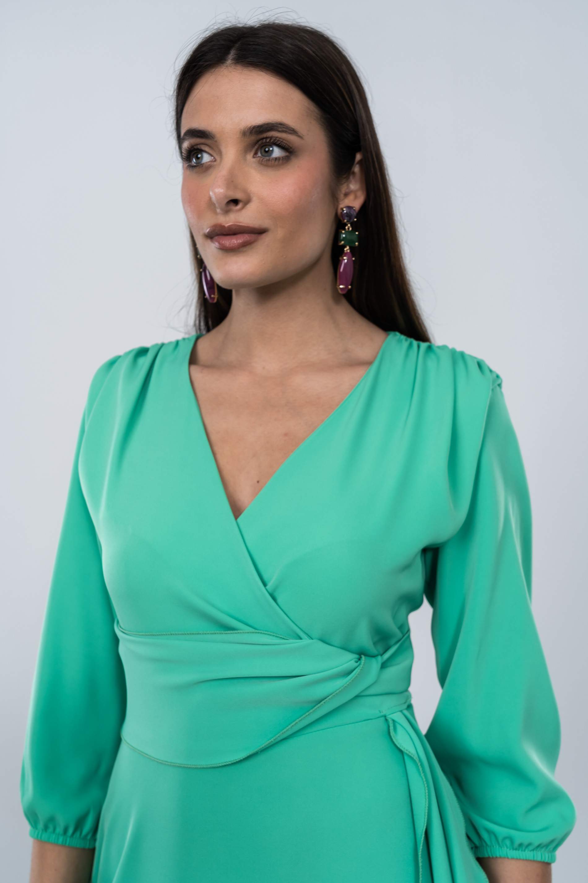 VESTIDO LAZO MANGA FRANCESA