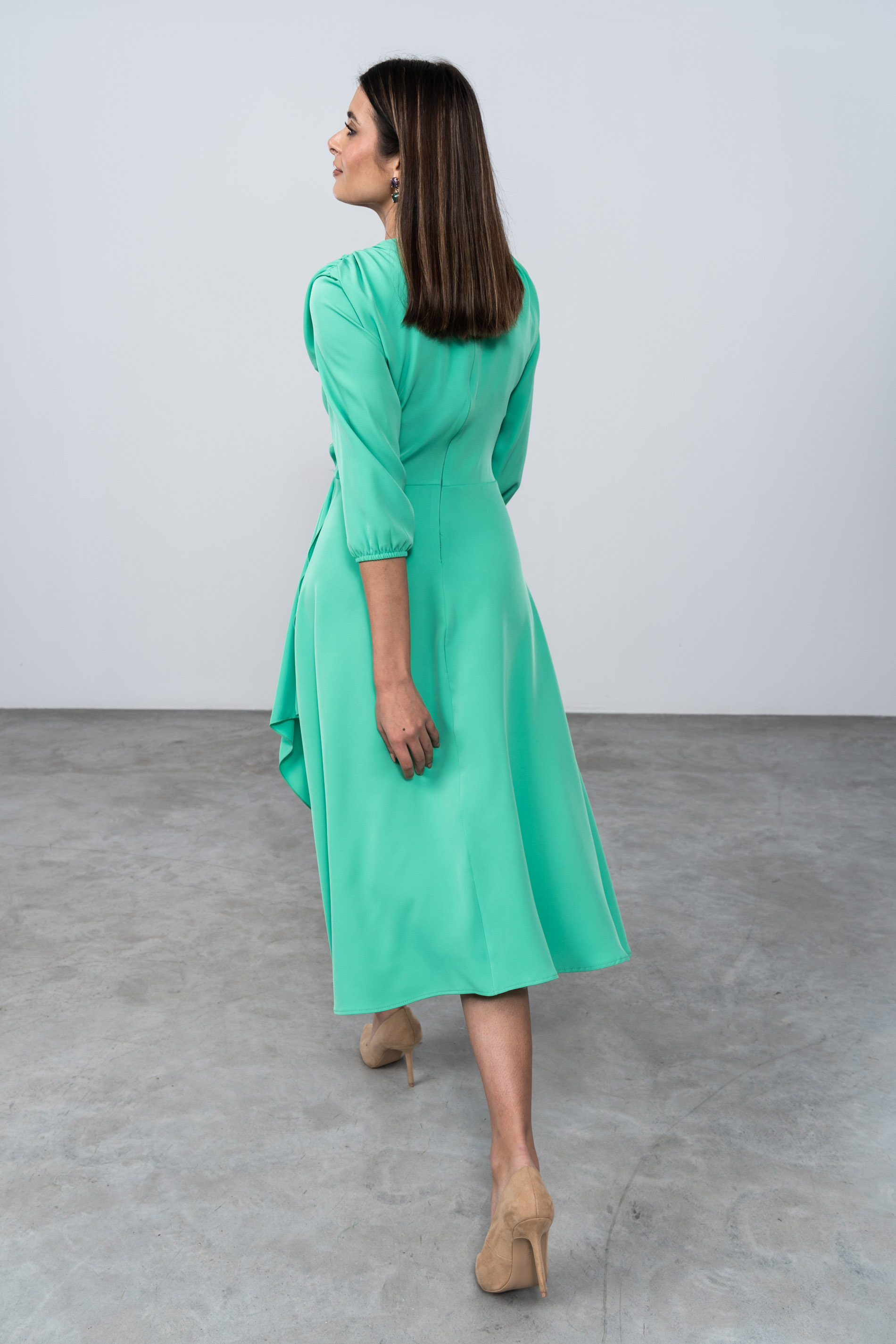 VESTIDO LAZO MANGA FRANCESA