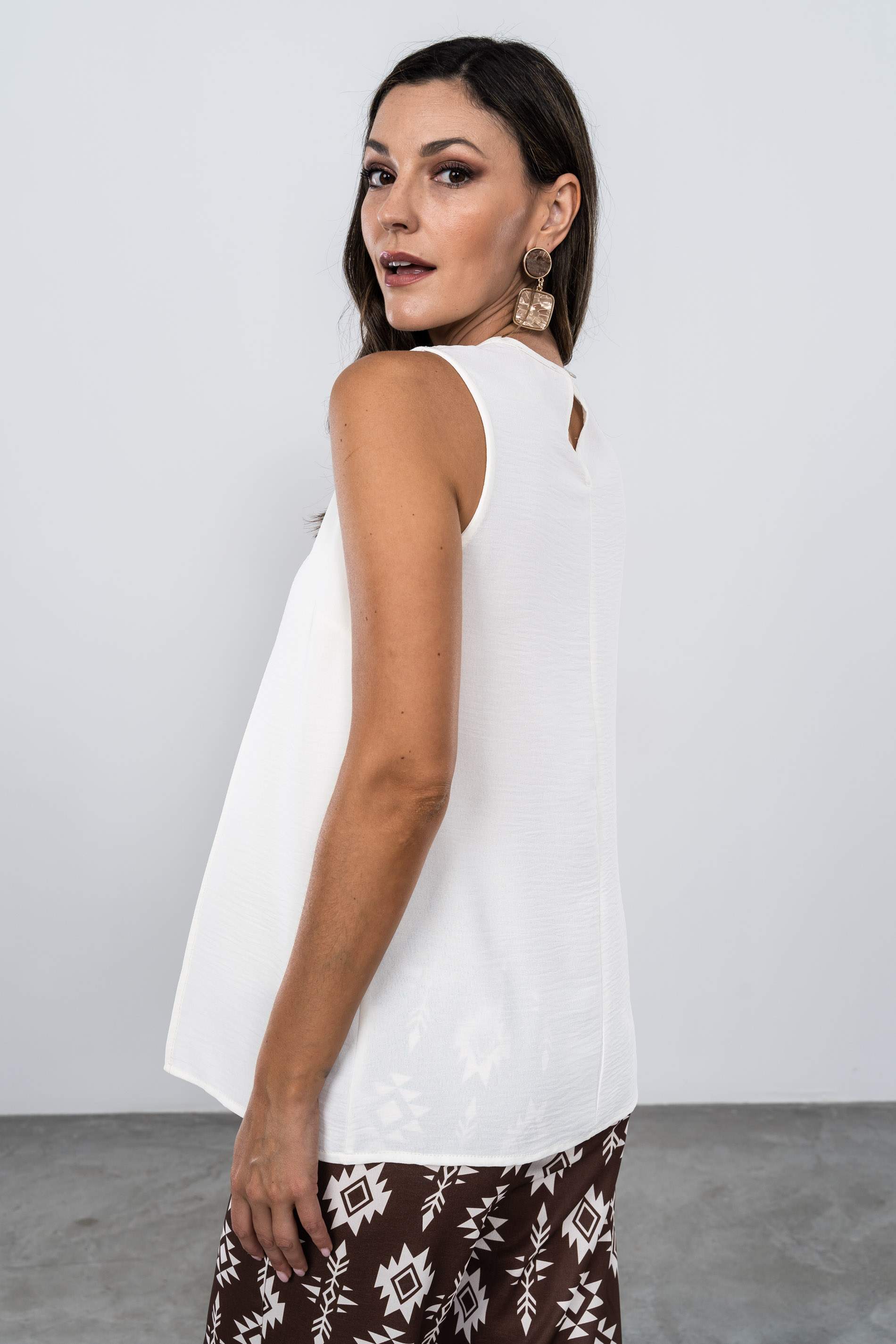 BLUSA COMBINADA CHALECO MARFIL