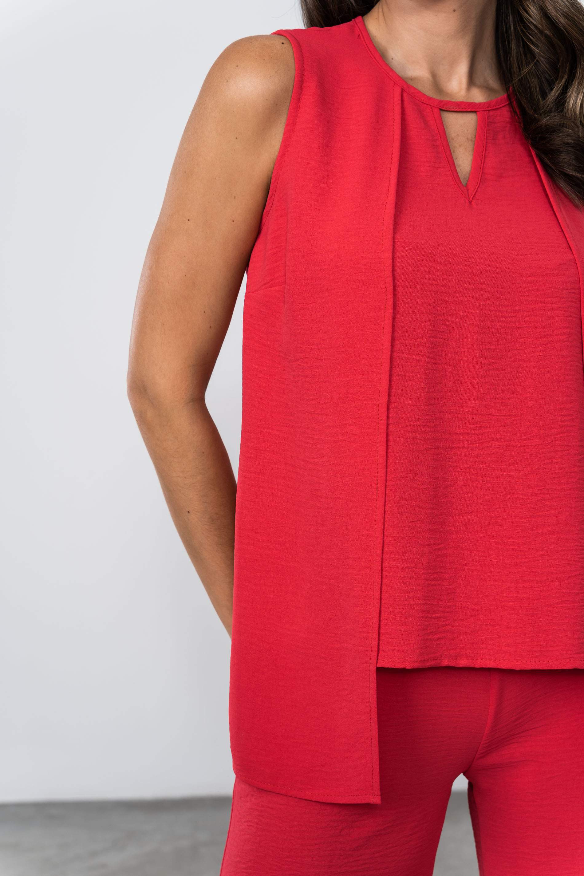 BLUSA COMBINADA CHALECO FRESA