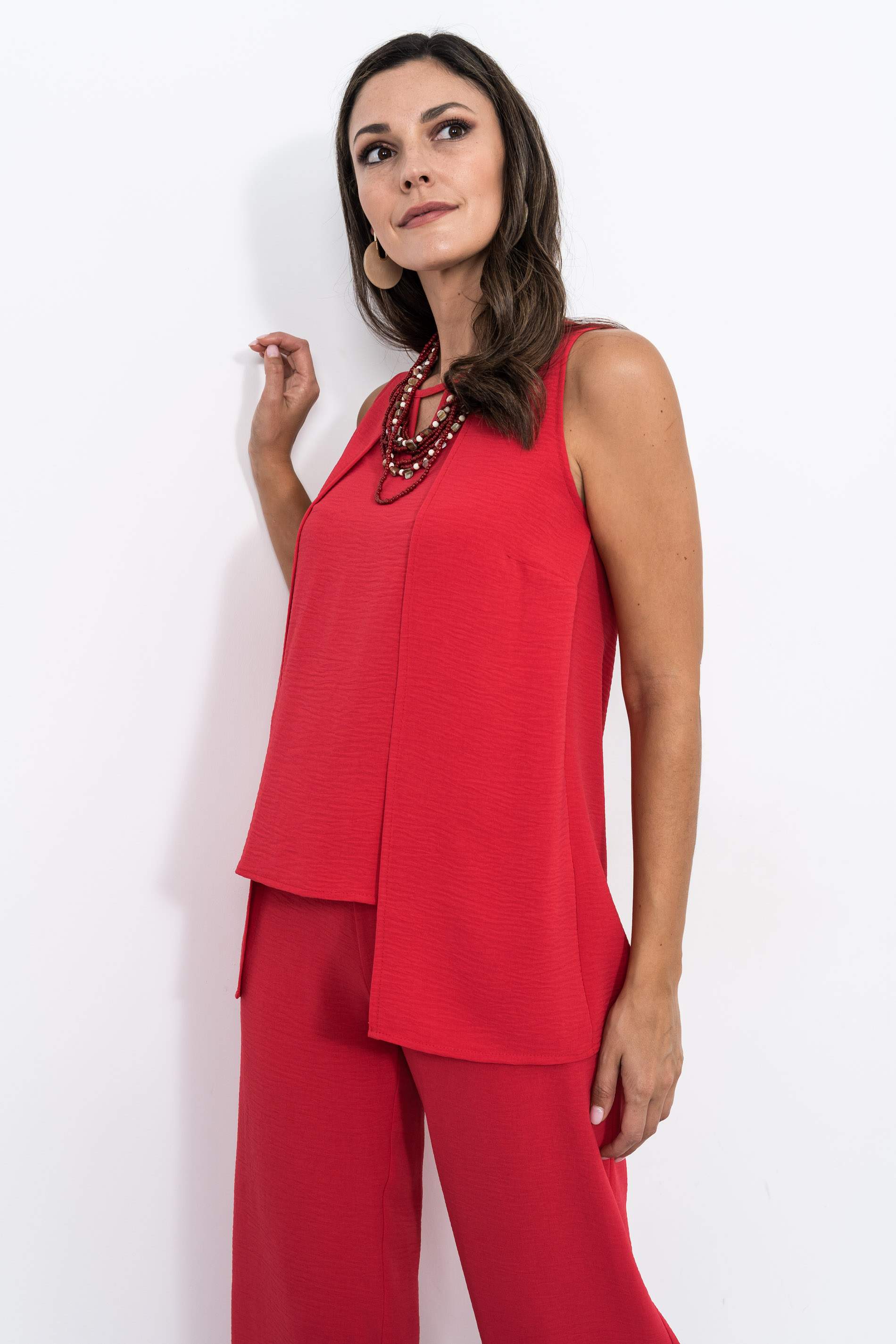 BLUSA COMBINADA CHALECO FRESA