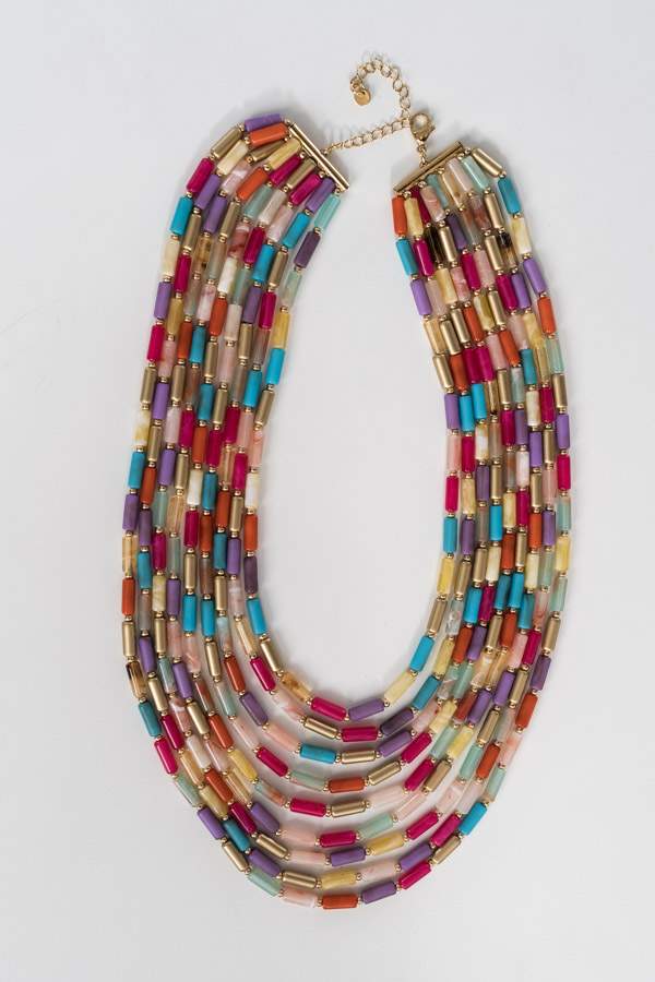 COLLAR CUENTAS COLORES