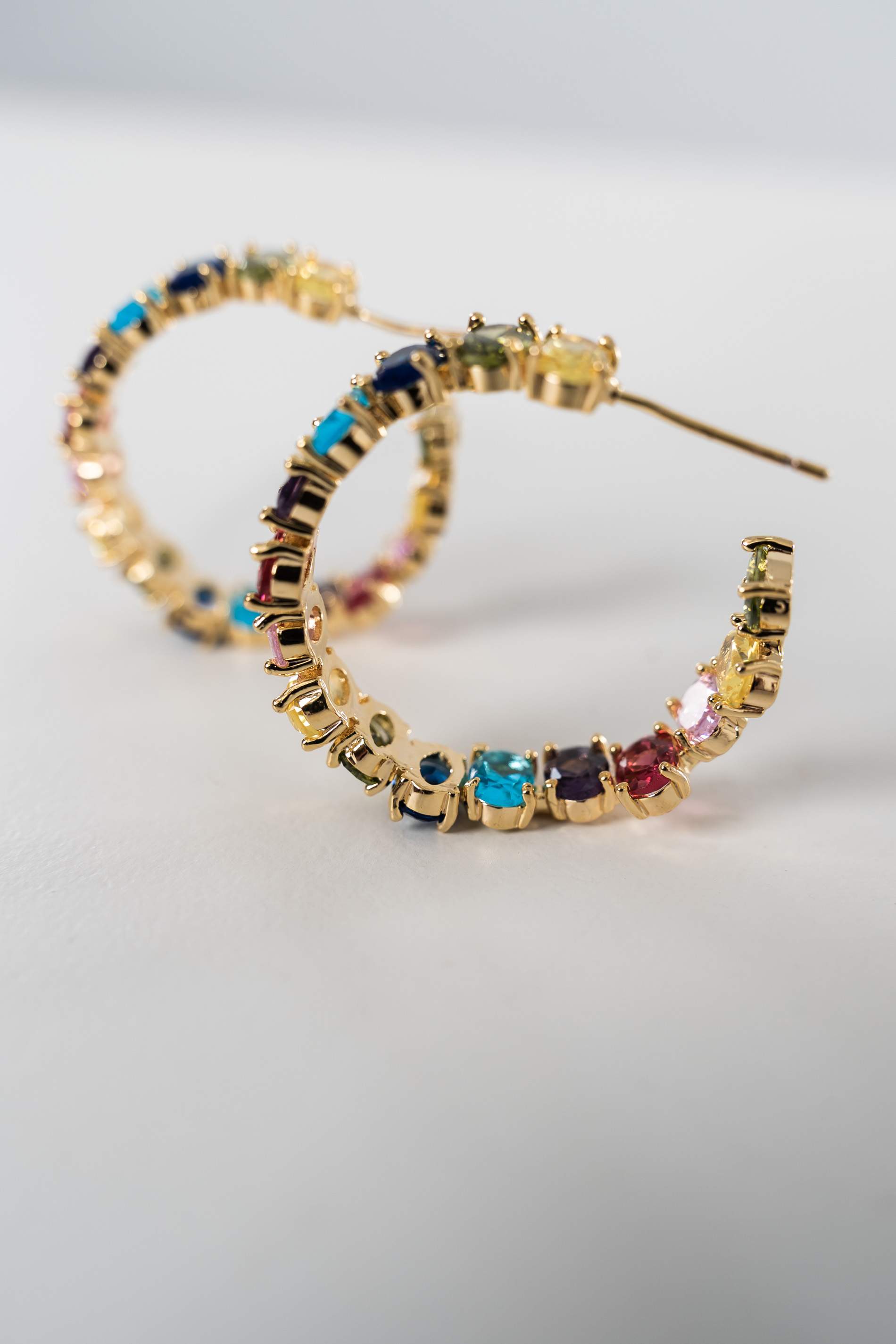 AROS PIEDRAS CRISTAL COLORES