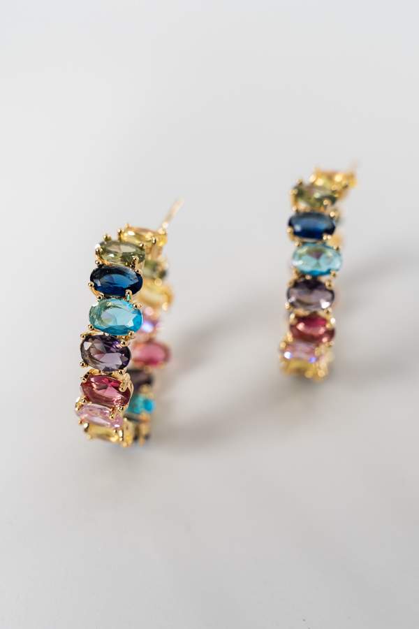 AROS PIEDRAS CRISTAL COLORES