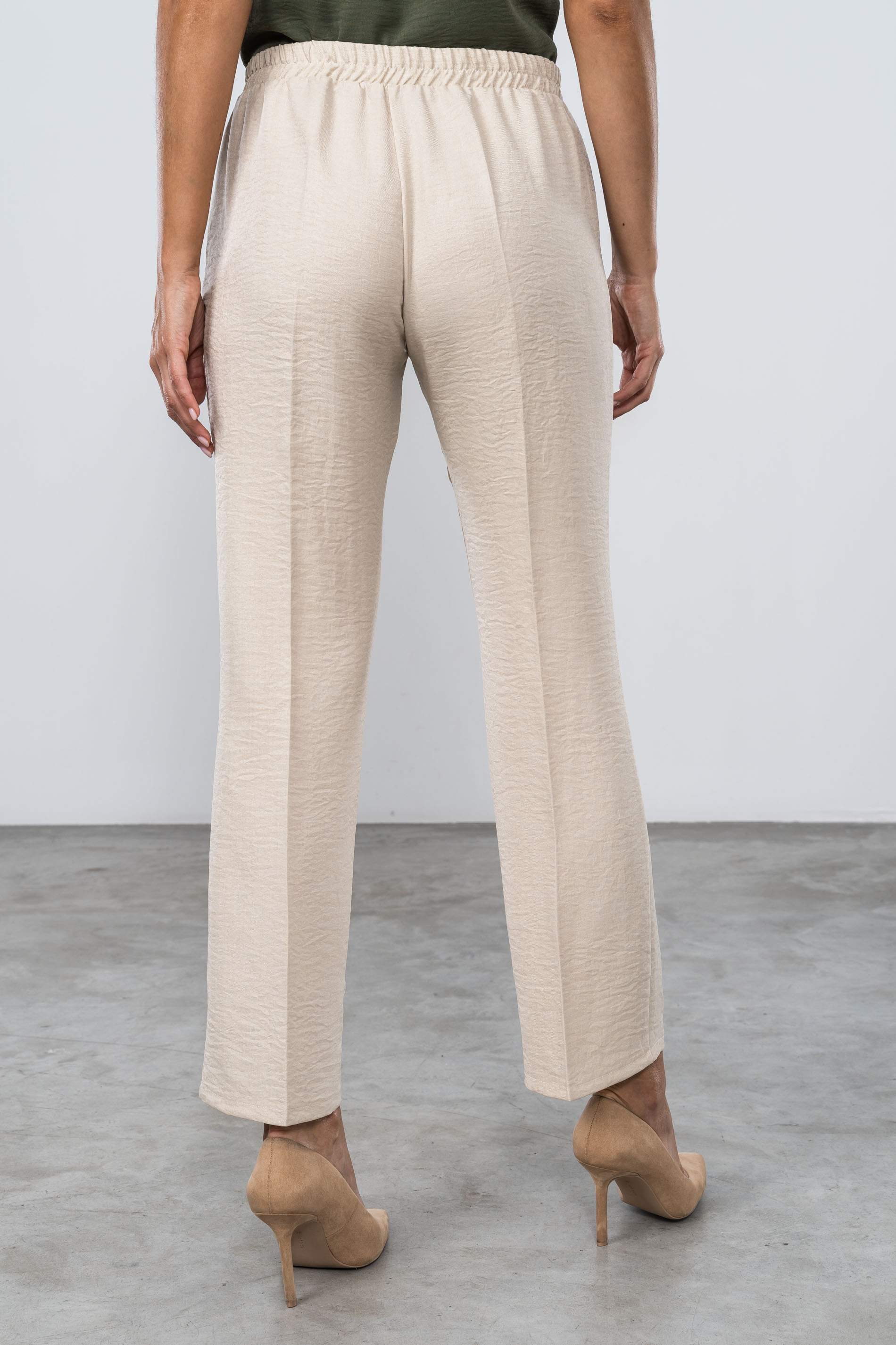 PANTALÓN GOMA CORDÓN BEIGE