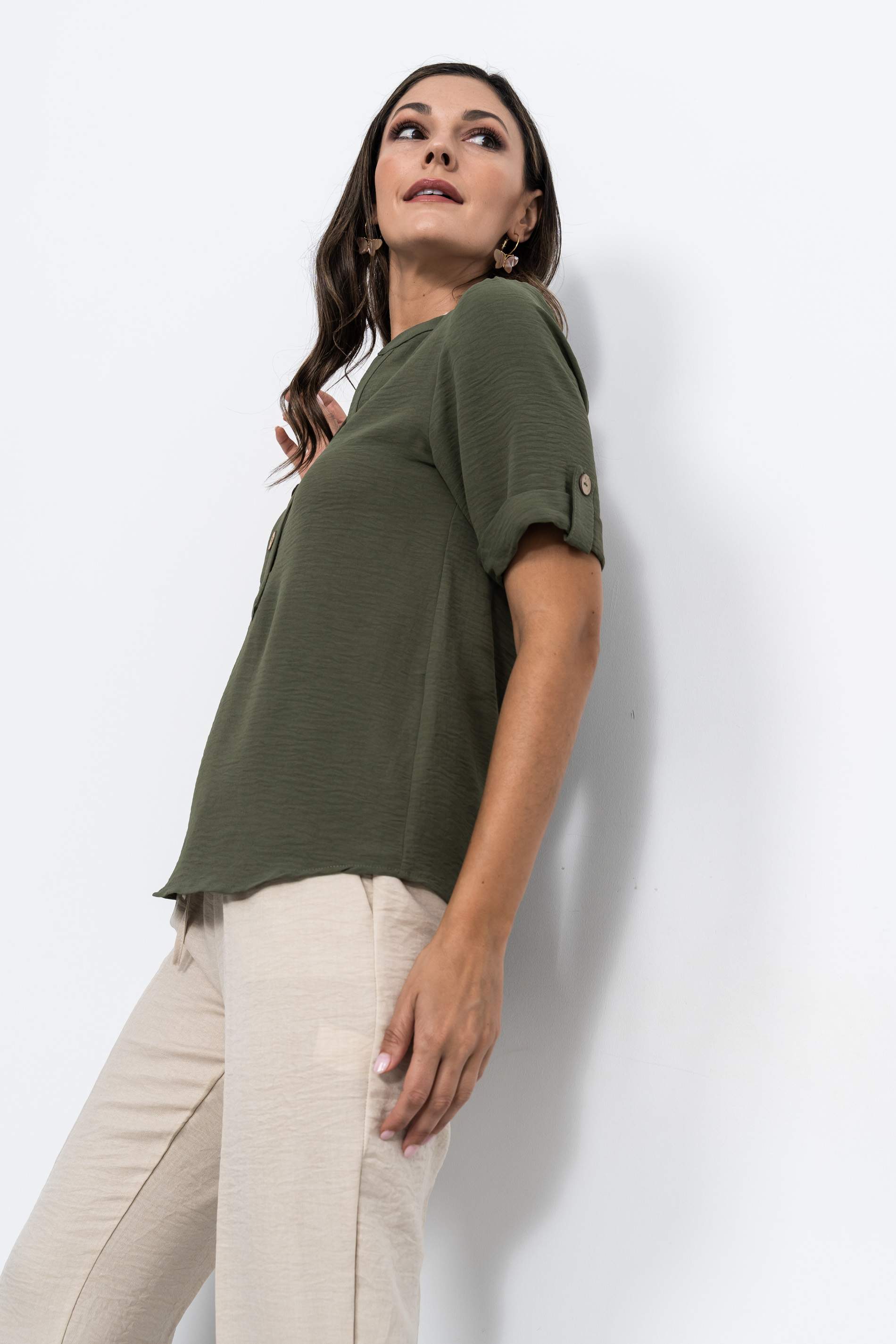 PANTALÓN GOMA CORDÓN BEIGE