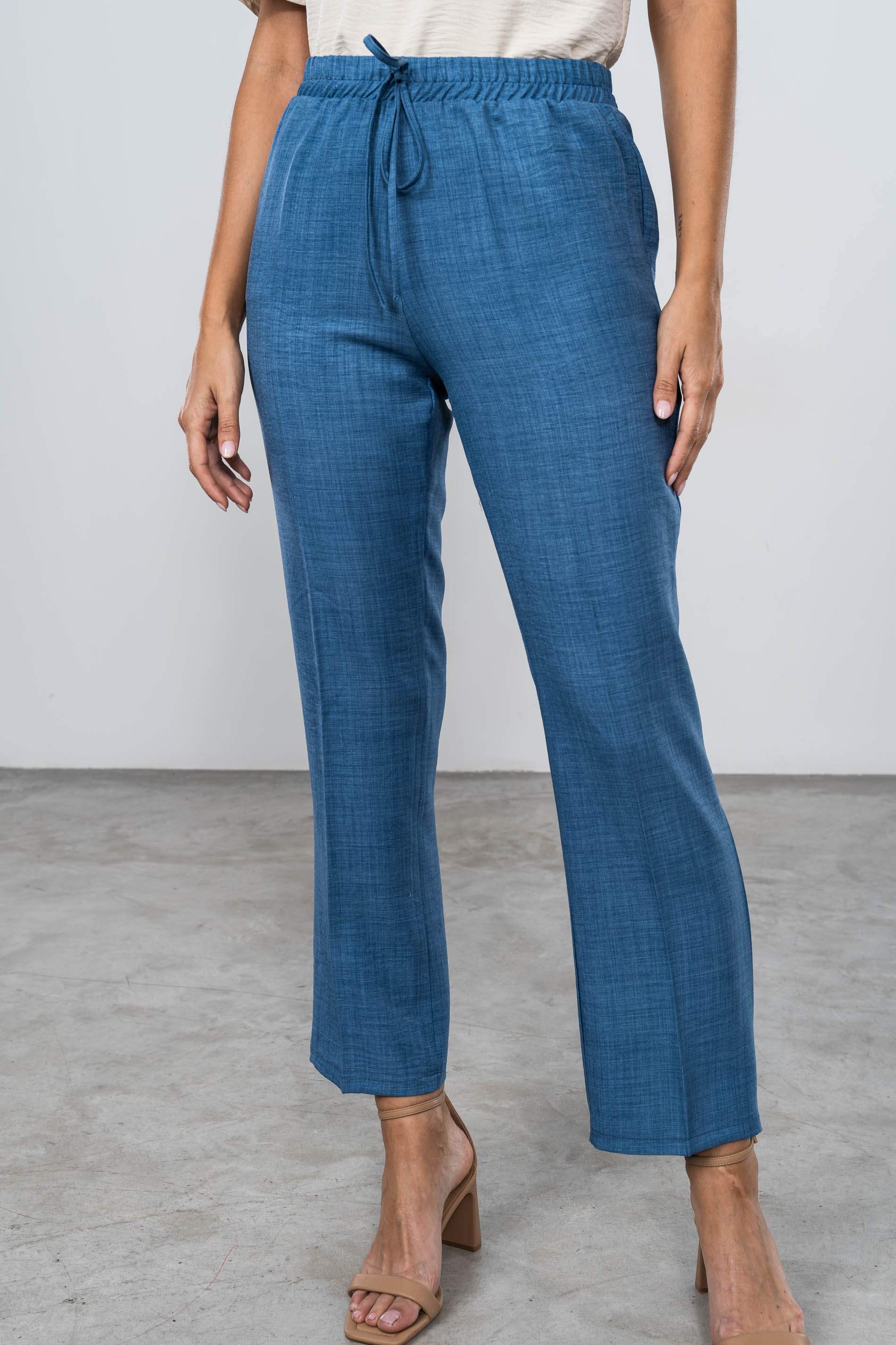 PANTALÓN GOMA CORDÓN AZUL