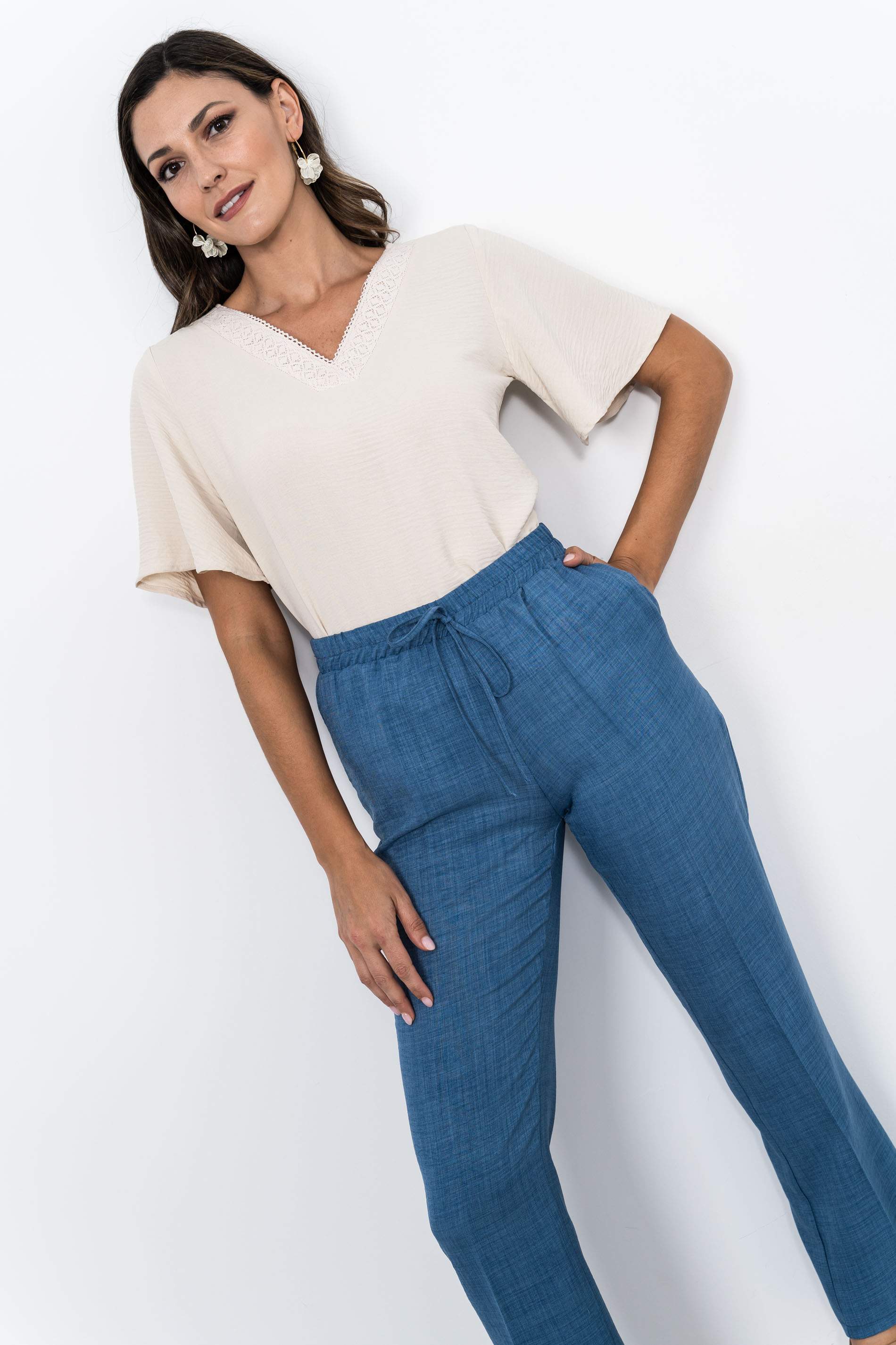 PANTALÓN GOMA CORDÓN AZUL