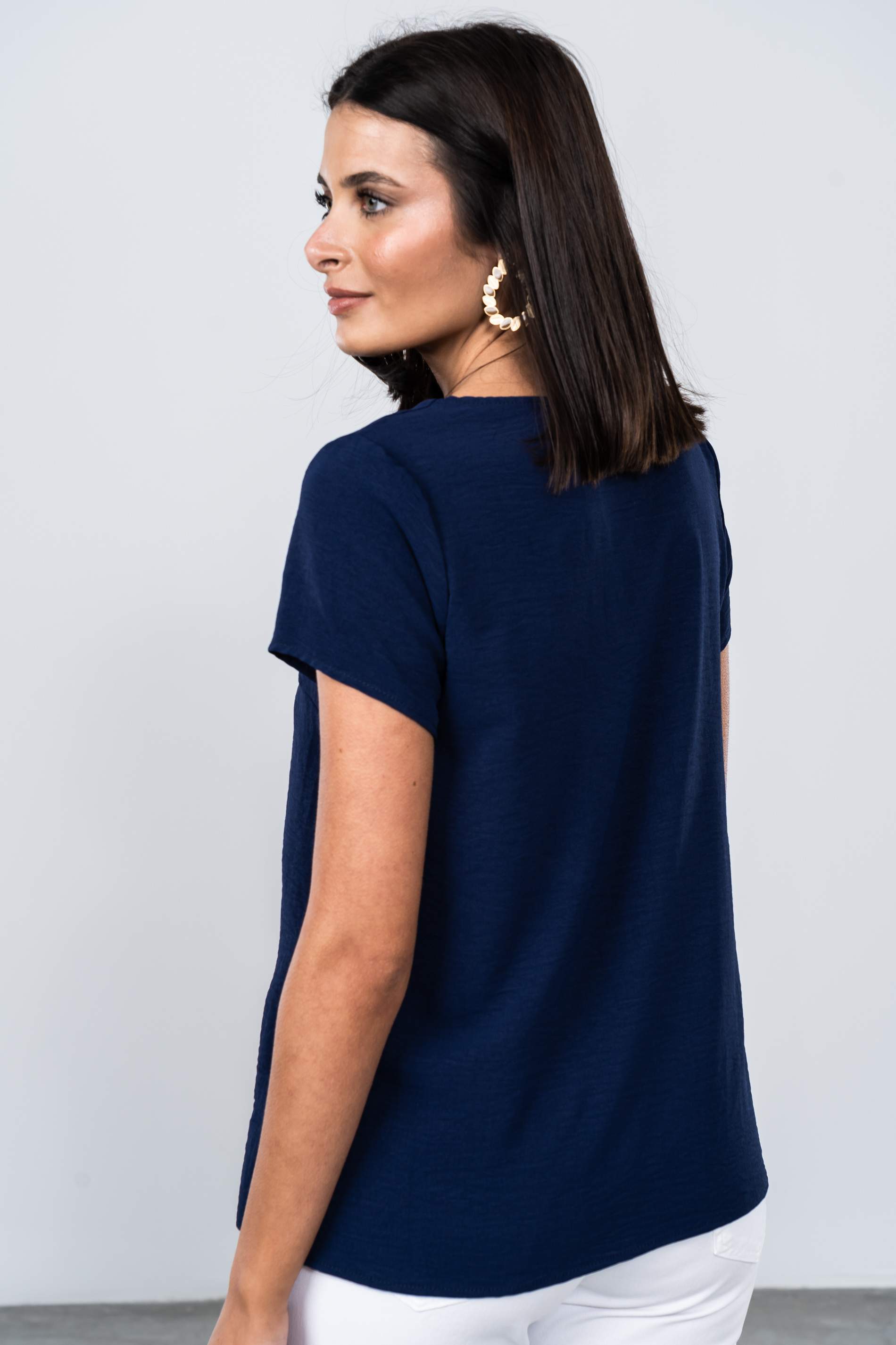 BLUSA DETALLE CRUZADO MARINO