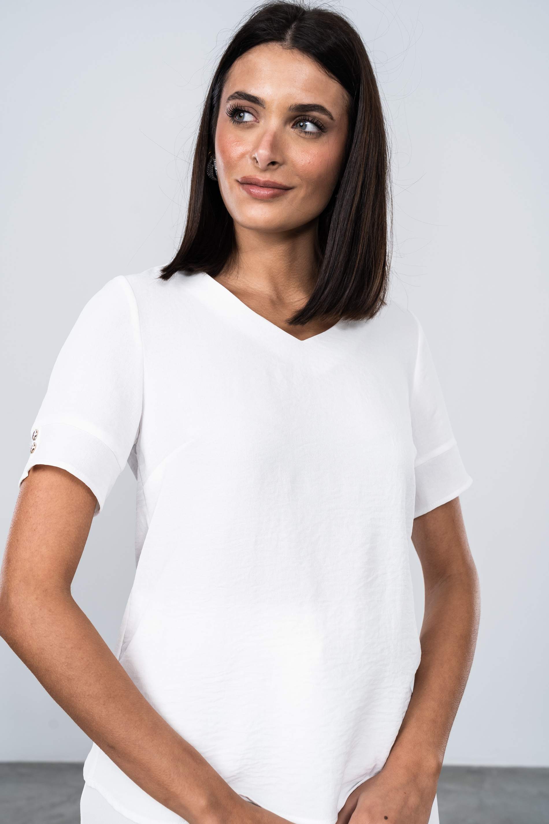 BLUSA MANGA BOTON CRUDO