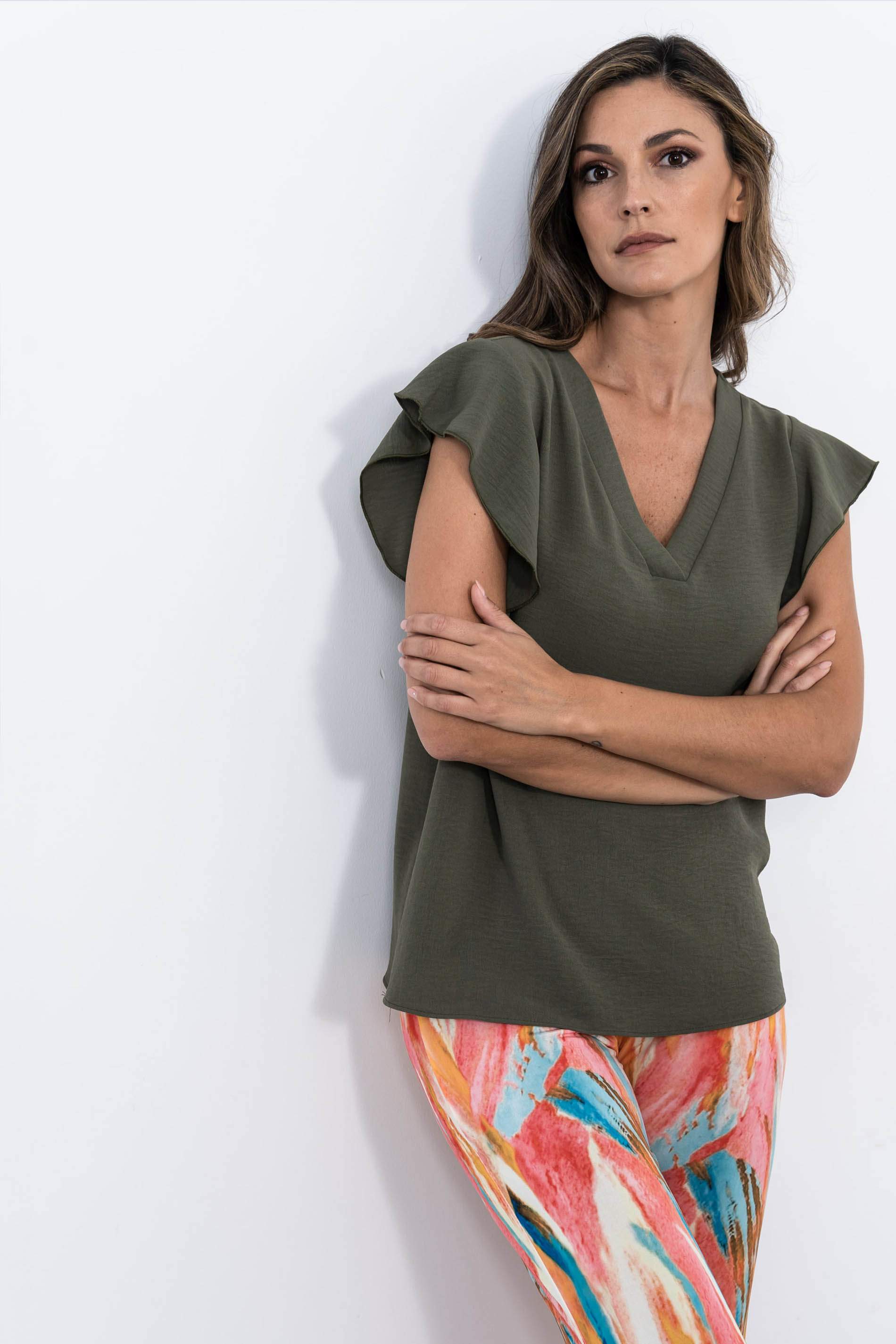 BLUSA MANGA CAPA KAKI