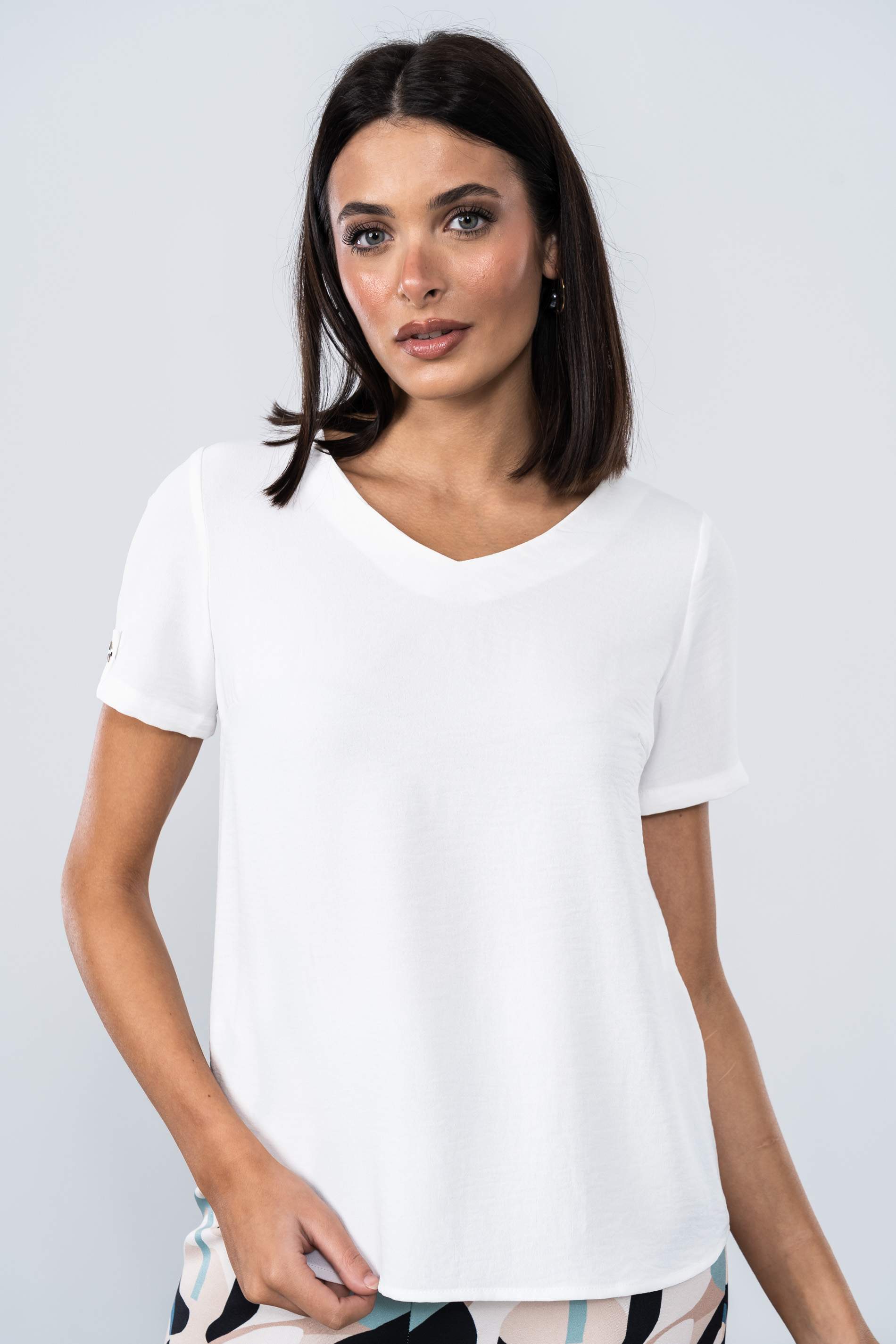 BLUSA TRABILLA MANGA CORTA CRUDO