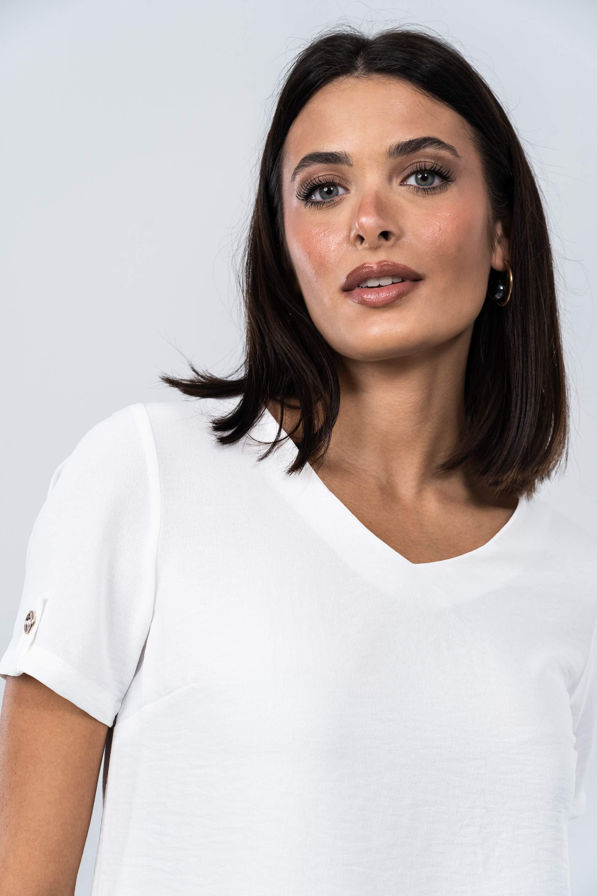 BLUSA TRABILLA MANGA CORTA CRUDO