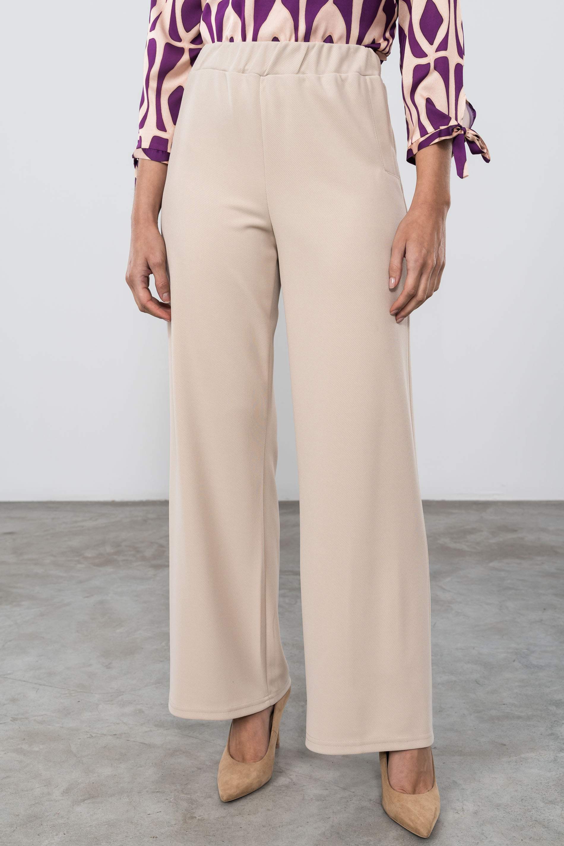 PANTALÓN ANCHO BEIGE