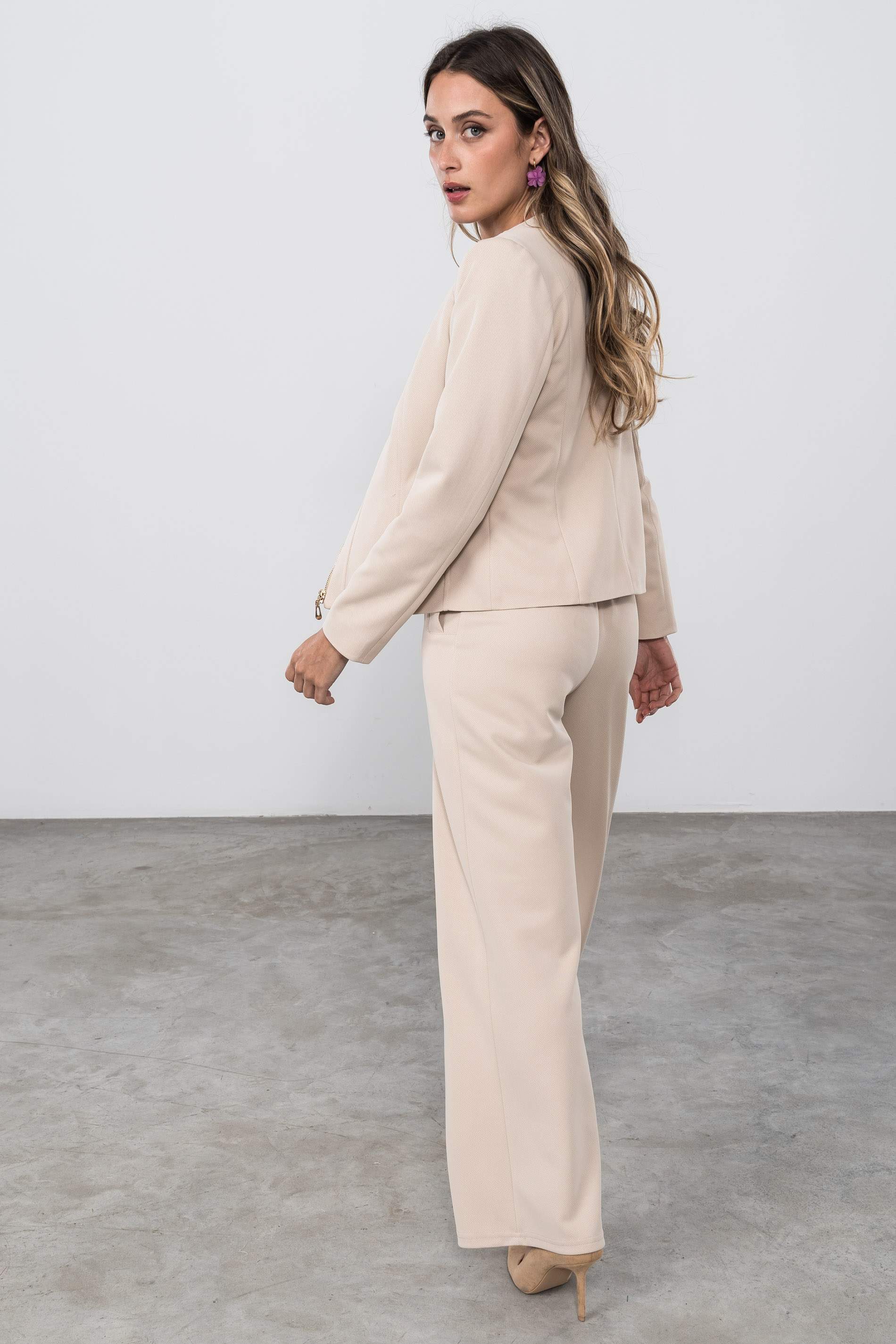 PANTALÓN ANCHO BEIGE