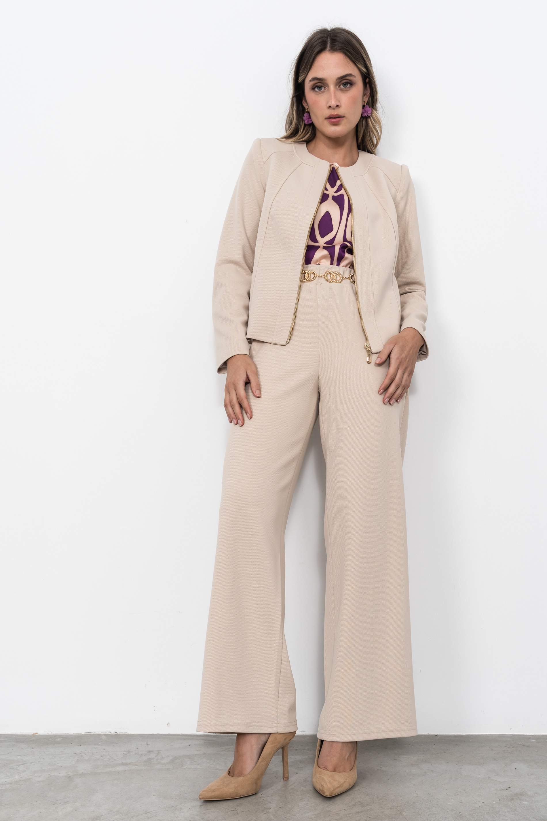 PANTALÓN ANCHO BEIGE