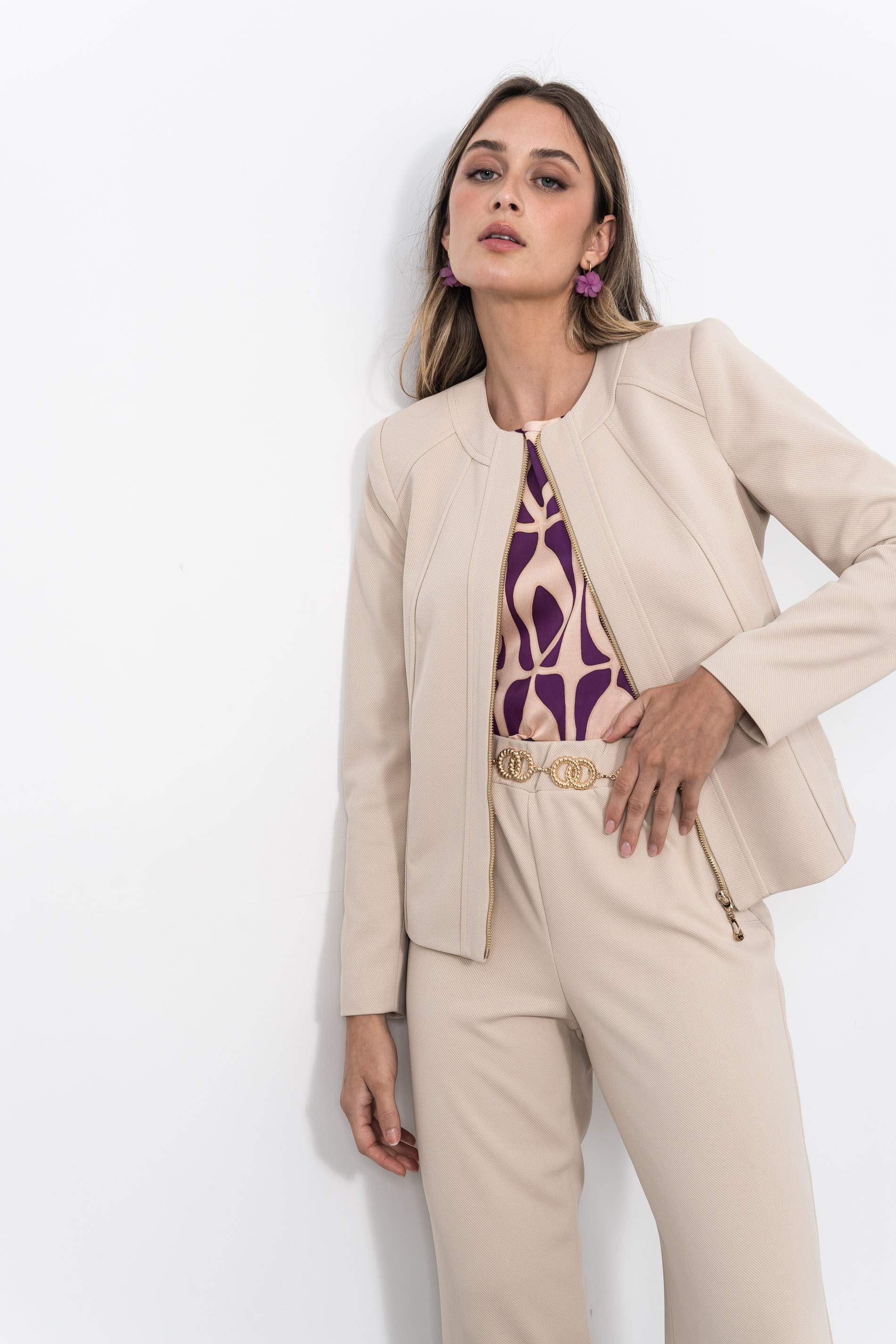 PANTALÓN ANCHO BEIGE