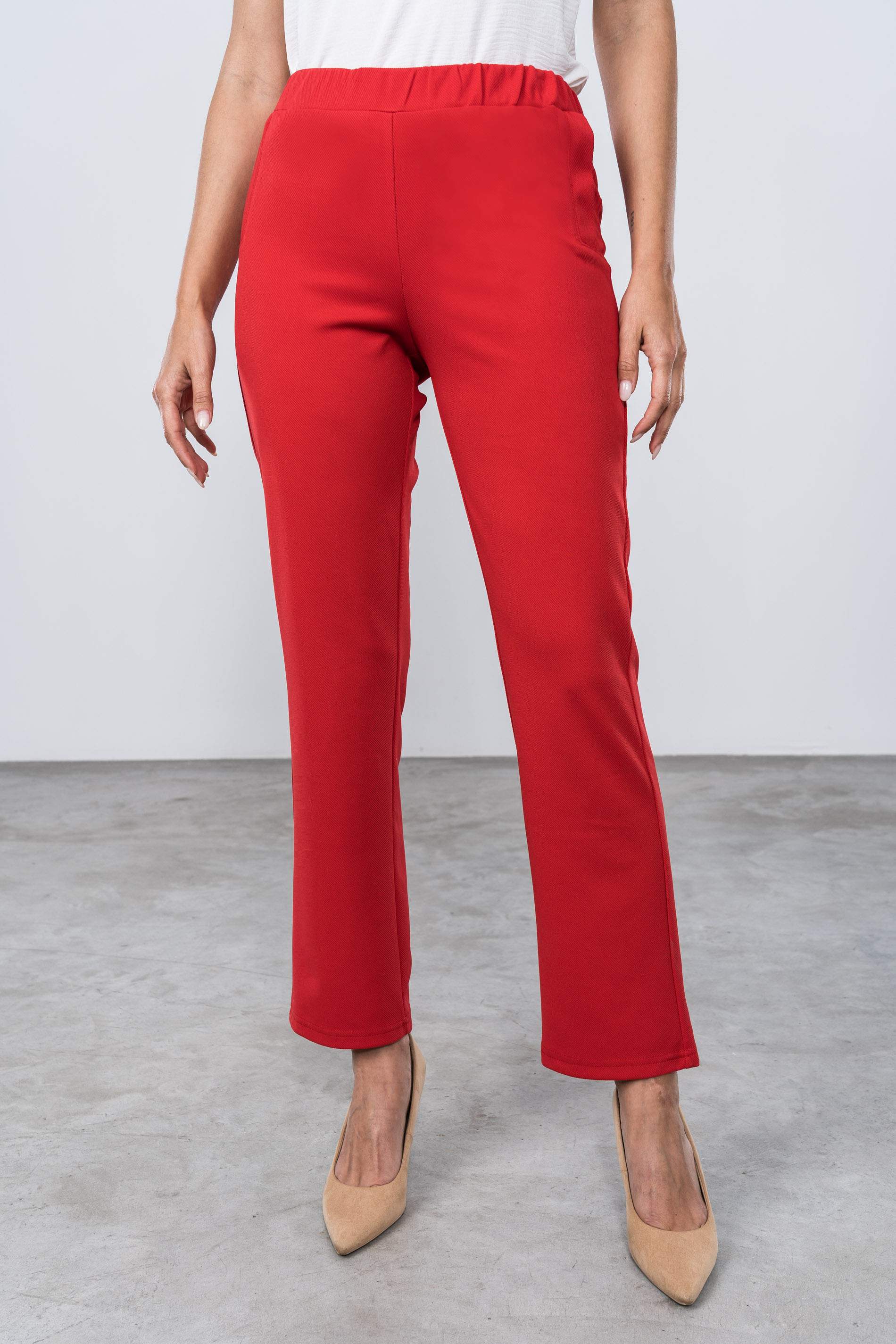 PANTALÓN RECTO ROJO