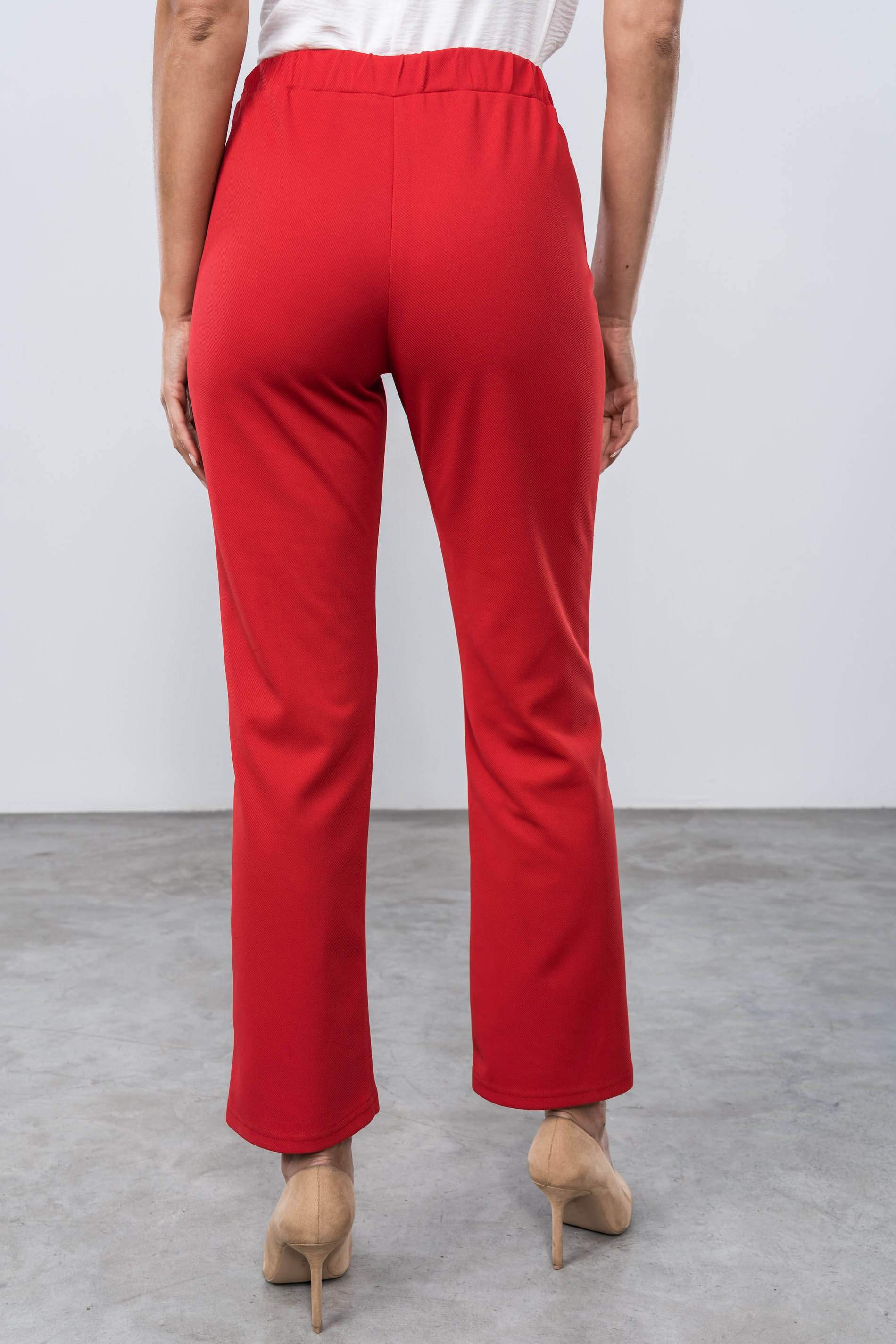 PANTALÓN RECTO ROJO