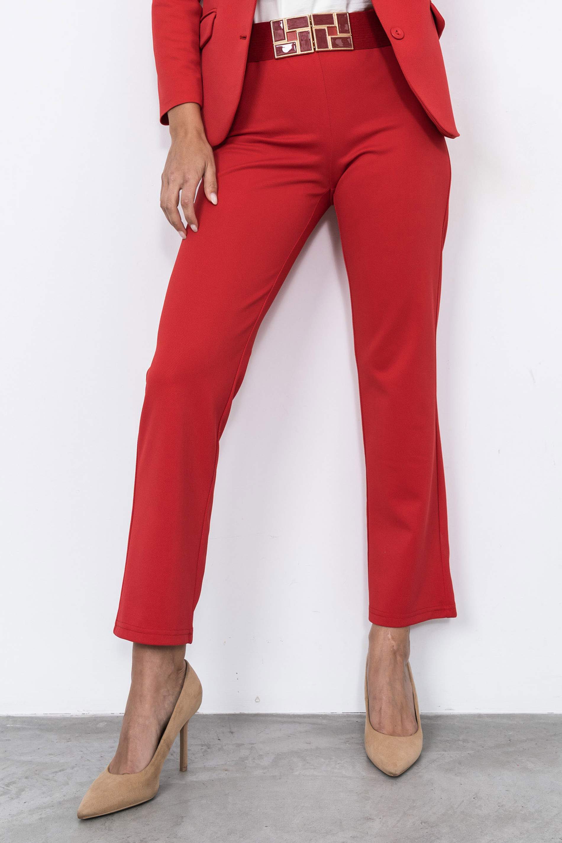 PANTALÓN RECTO ROJO