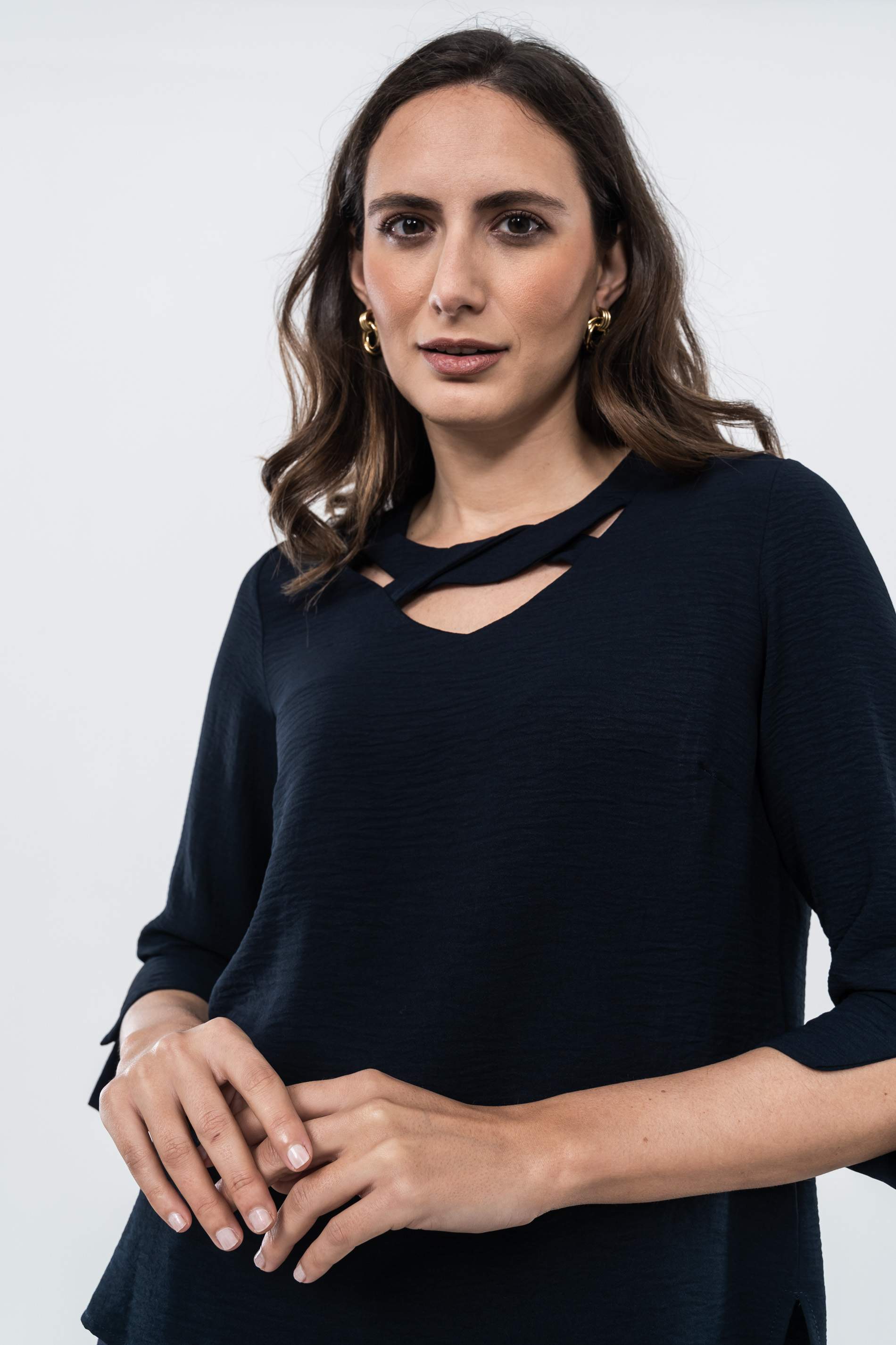 BLUSA CRUCETA CUELLO MARINO