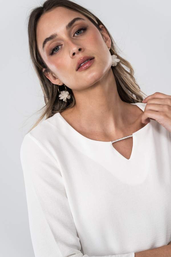 BLUSA DETALLE BRILLO CRUDO